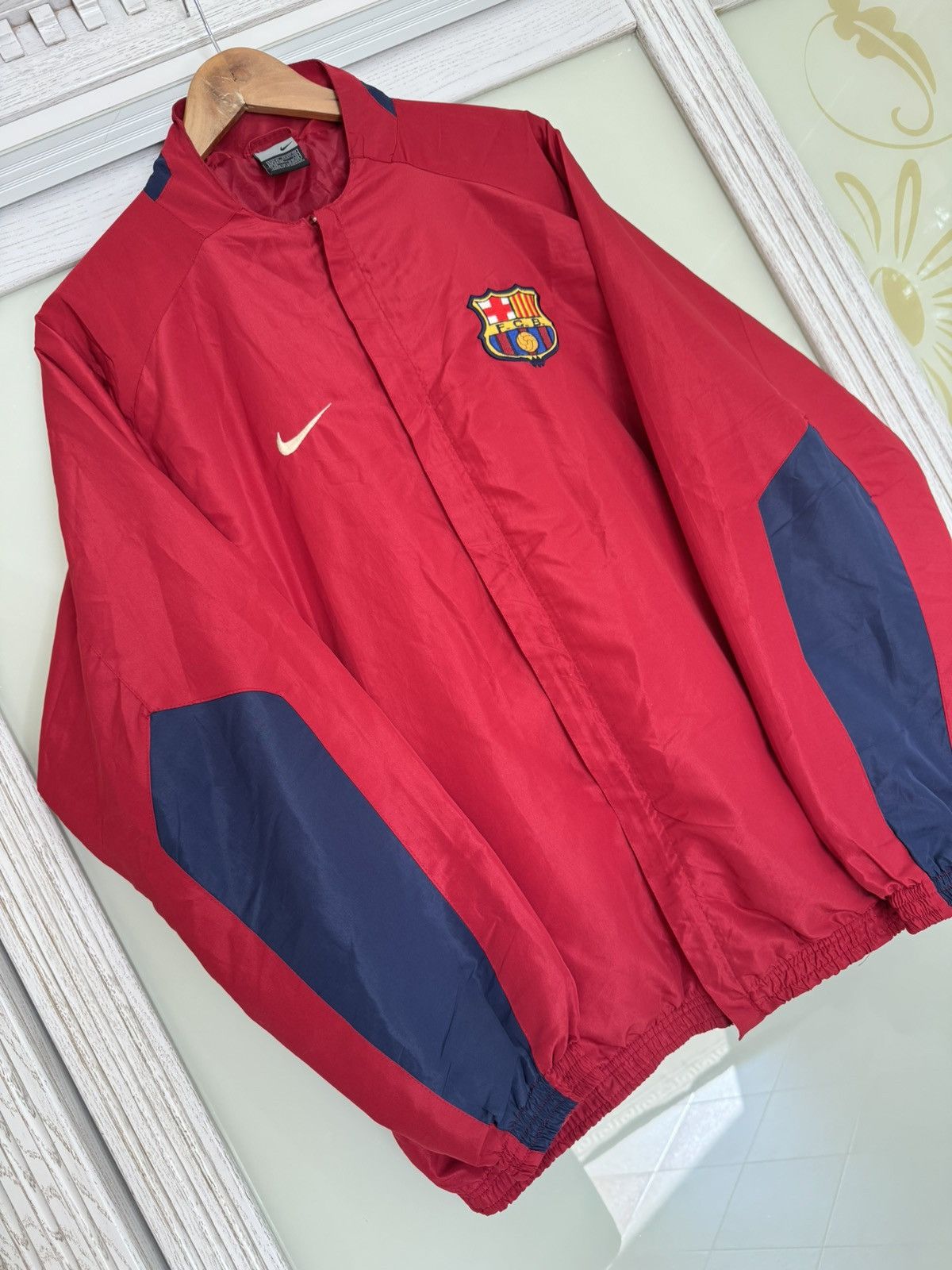 Nike × Vintage Vintage Barcelona 2002-2003 Soccer Track Jacket Football Kit Size US XL / EU 56 / 4 - 4 Thumbnail