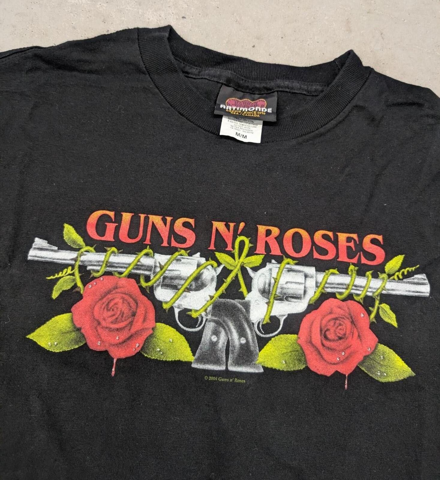 Vintage Vintage Y2K 2004 Guns N Roses Artimonde Band T-shirt Size US M / EU 48-50 / 2 - 2 Thumbnail