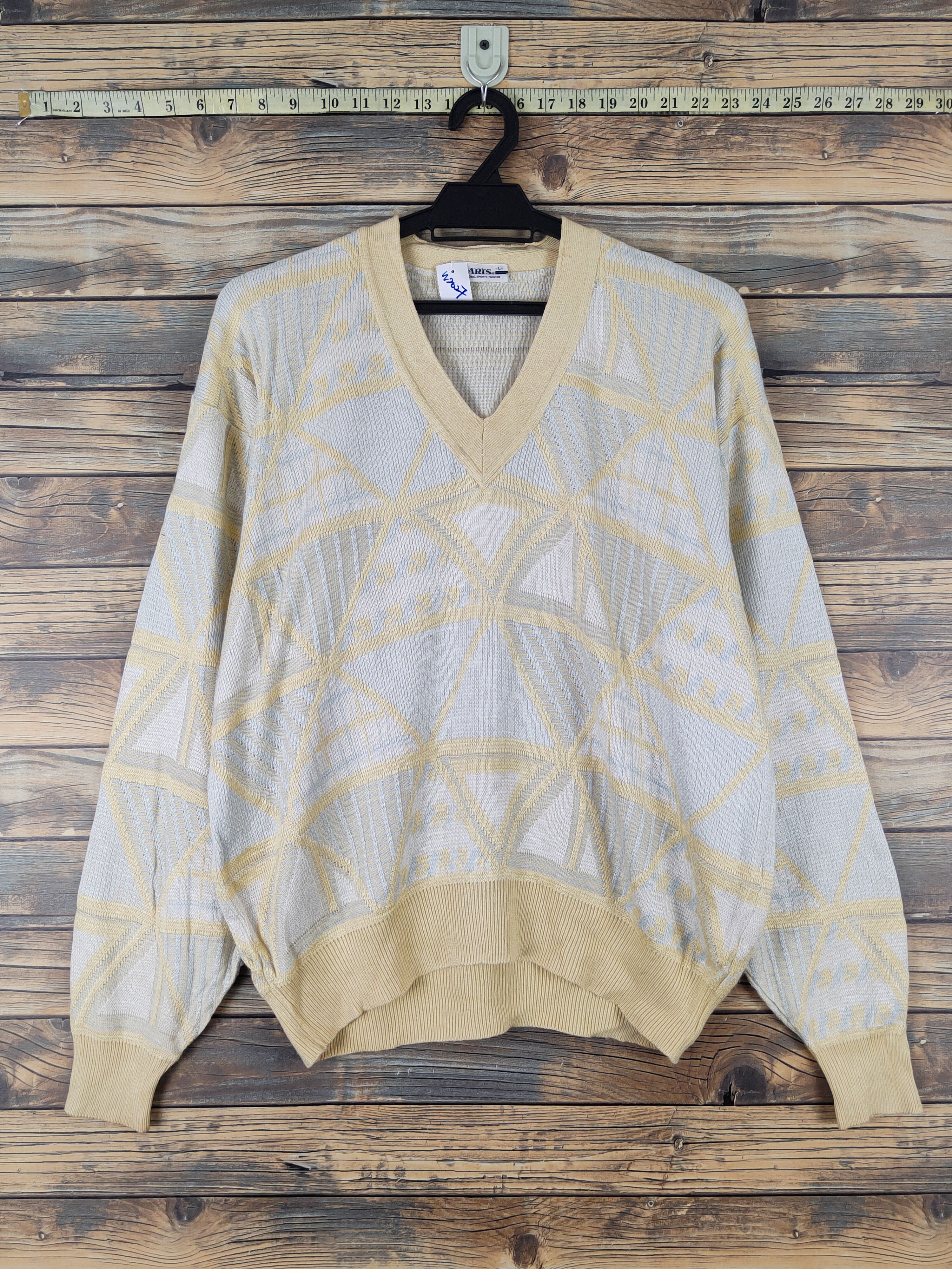 Vintage Paris vintage Yellow Knitwear Sweatshirts #W2027 Size L / US 10 / IT 46 - 1 Thumbnail