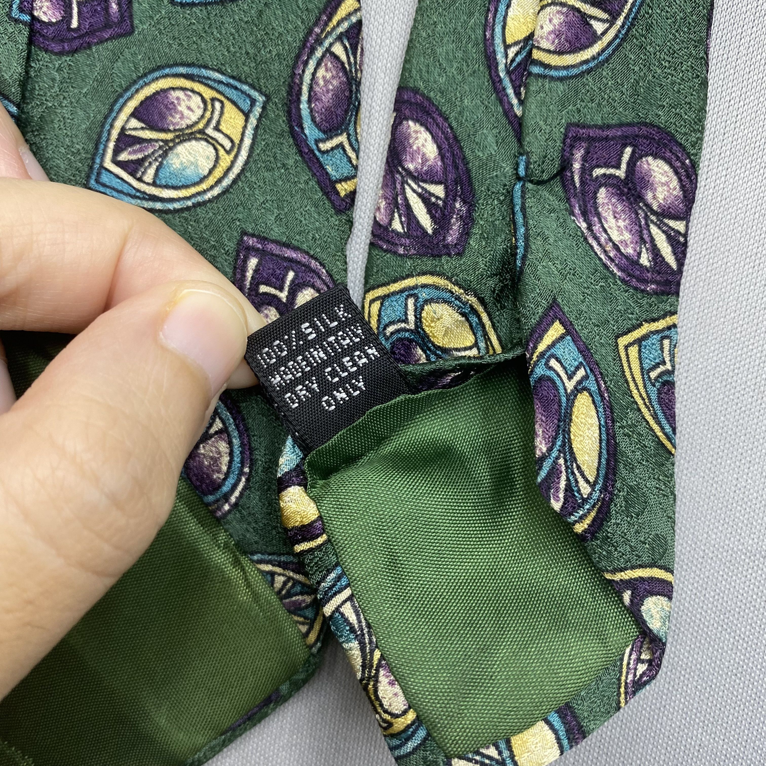 Trussardi Vintage Trussardi SILK Necktie Cravate Pure Silk Neck Tie Size ONE SIZE - 7 Thumbnail