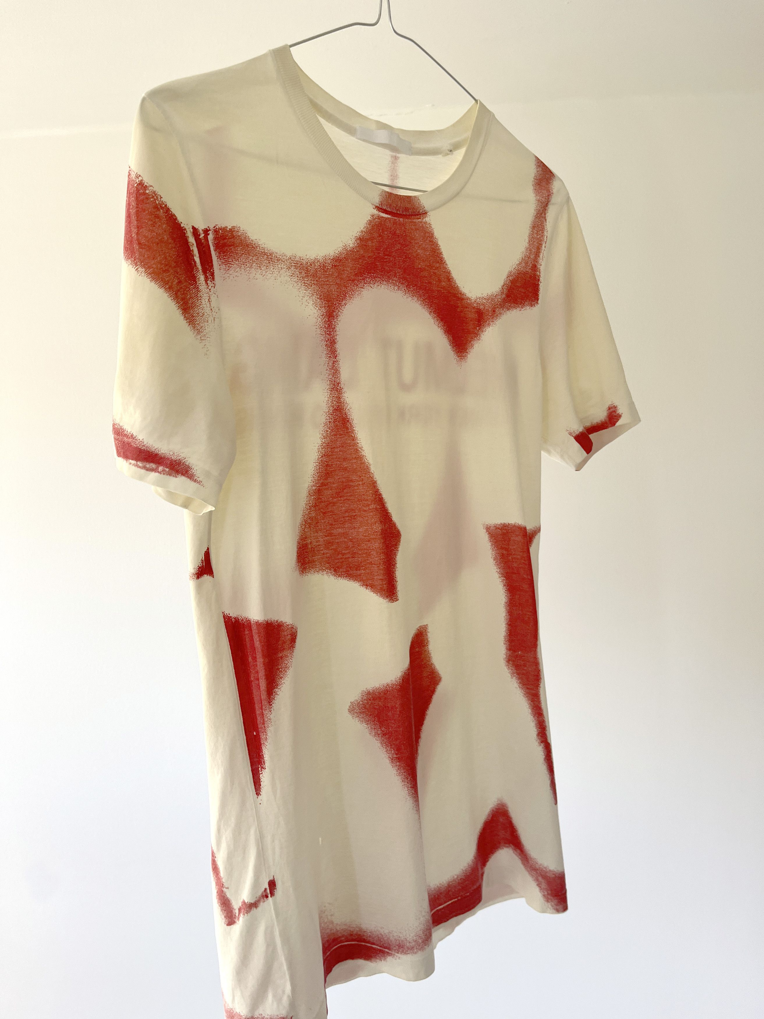 Helmut Lang ARCHIVE - Helmut Lang 2004 backstage stencil tee Size US S / EU 44-46 / 1 - 1 Thumbnail