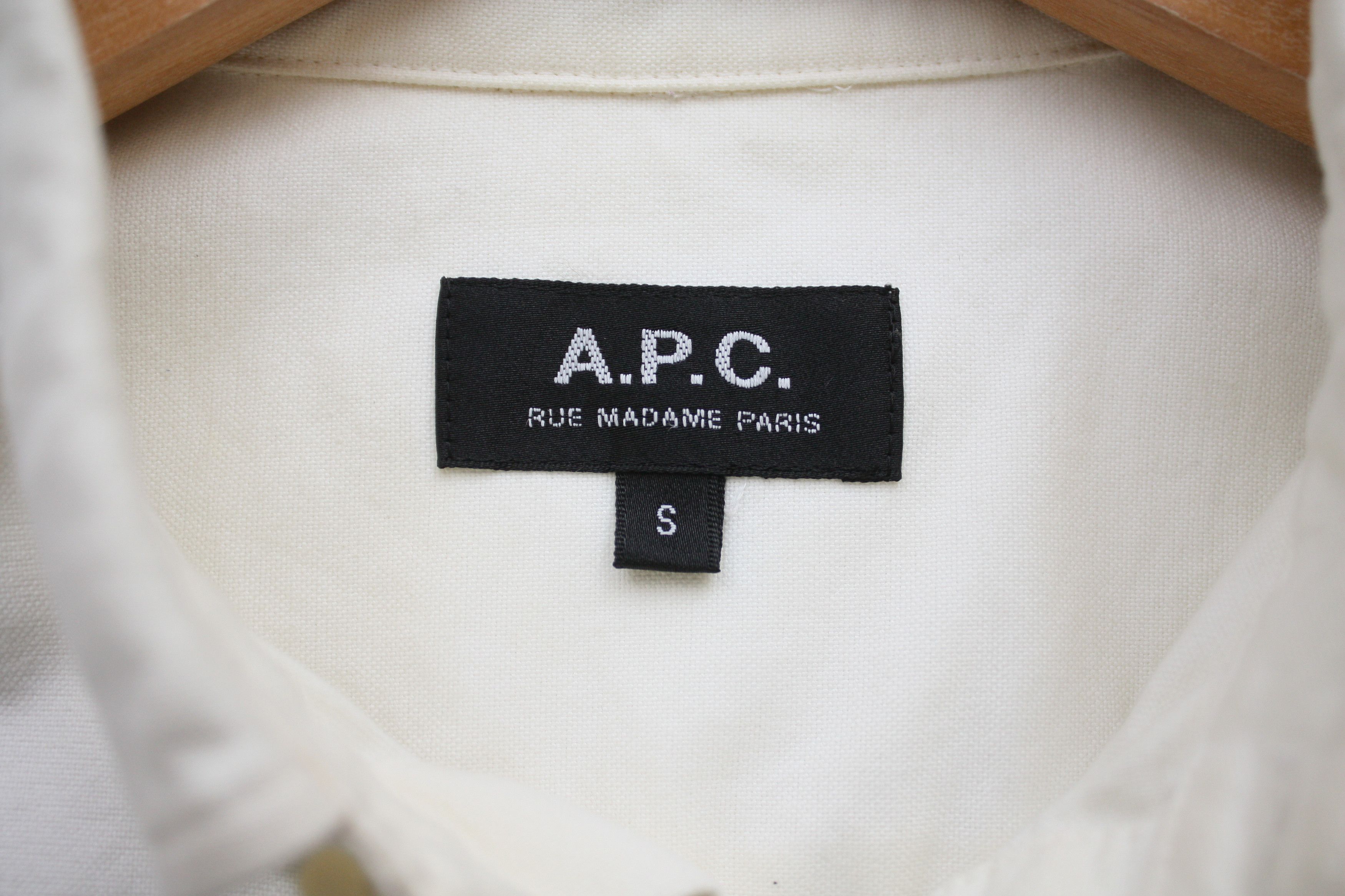 A.P.C. A.P.C. White Long Sleeve Shirt Men's Small Size US S / EU 44-46 / 1 - 4 Thumbnail