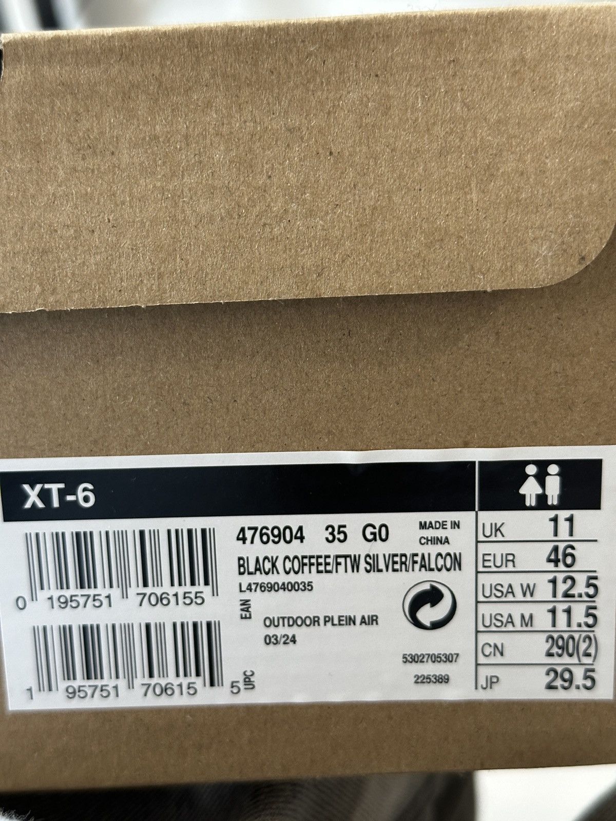 Salomon XT-6 Black Coffee UK11 Size US 11.5 / EU 44-45 - 3 Thumbnail