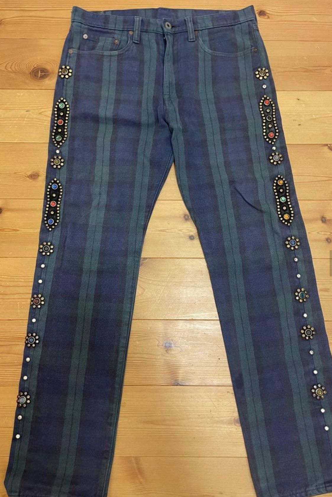 Kapital Kapital Tartan Check Studded Pants Size US 32 / EU 48 - 1 Thumbnail