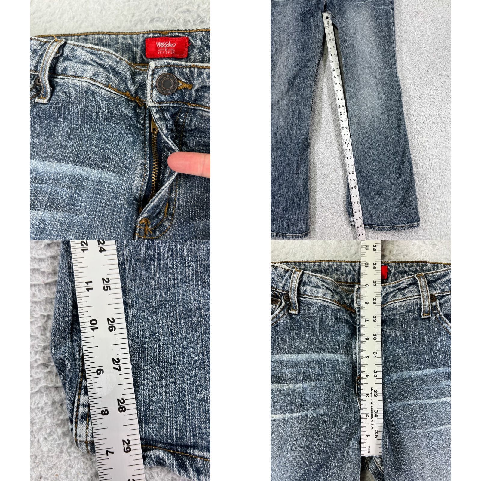 Mossimo Mossimo Jeans Women 13 Blue Denim Flared Mid Rise Cotton Blend 30x29 5-Pocket Size 34" / US 12 / IT 48 - 8 Thumbnail