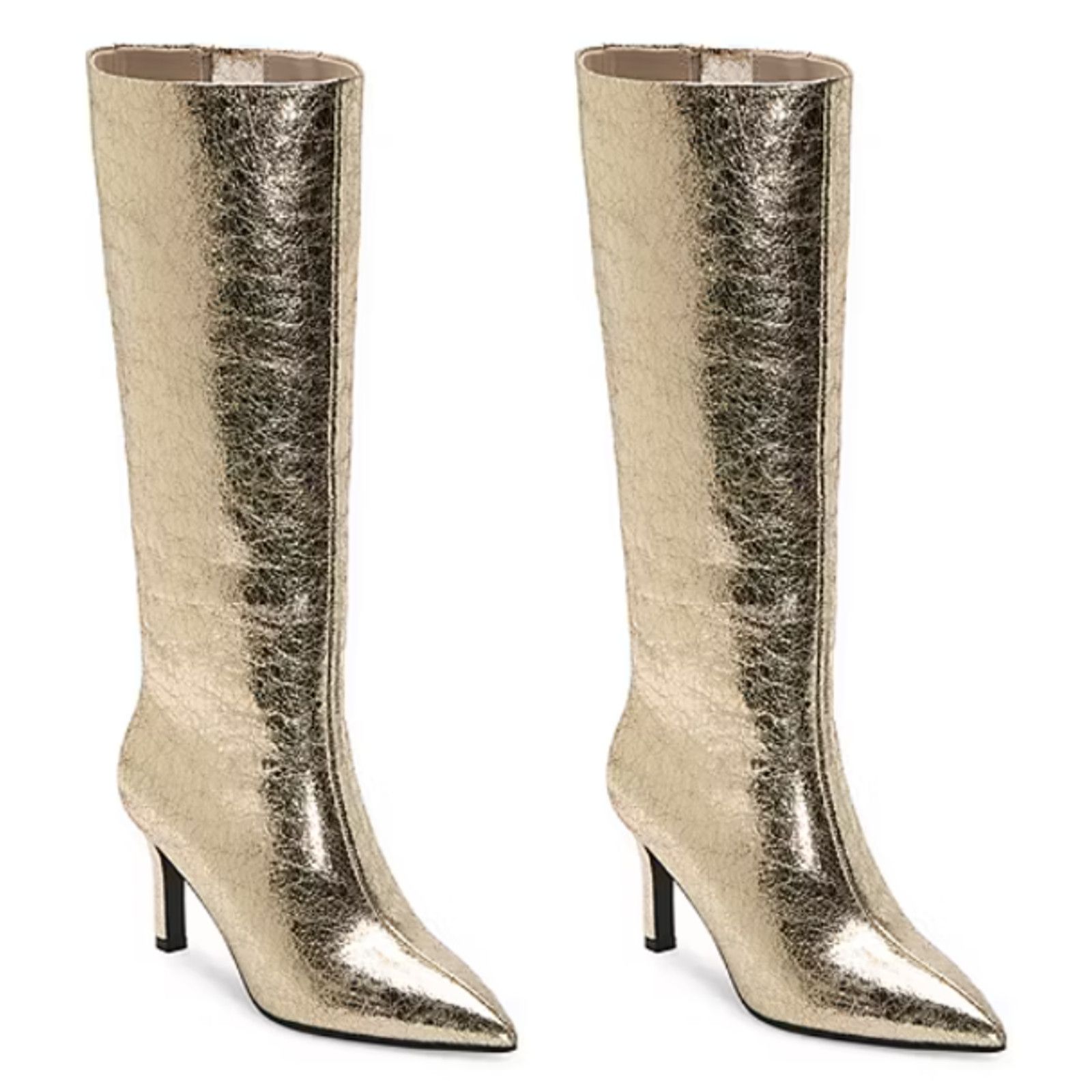 Worthington WORTHINGTON PLEASANT GOLD FOIL STILETTO KNEE HIGH BOOTS 7.5 Size US 7.5 / IT 37.5 - 1 Thumbnail