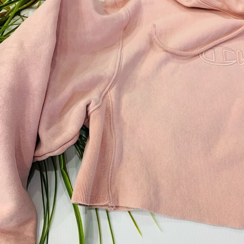 Champion Champion Pink Crop top Hoodie Size L Size L / US 10 / IT 46 - 5 Thumbnail