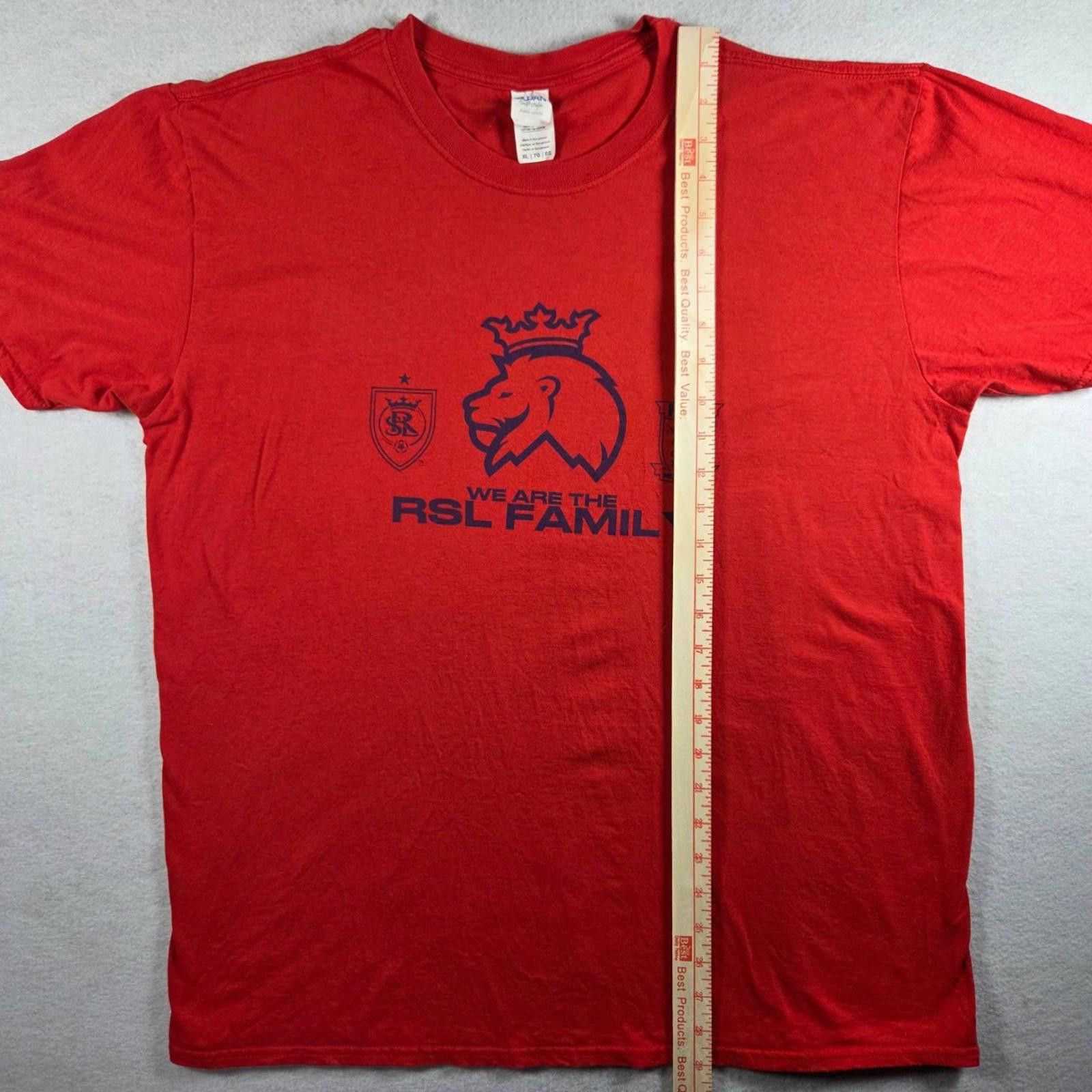 Gildan GILDAN Mens T-shirt XL Red Soccer Fanwear Real Salt Lake Size ONE SIZE - 7 Thumbnail