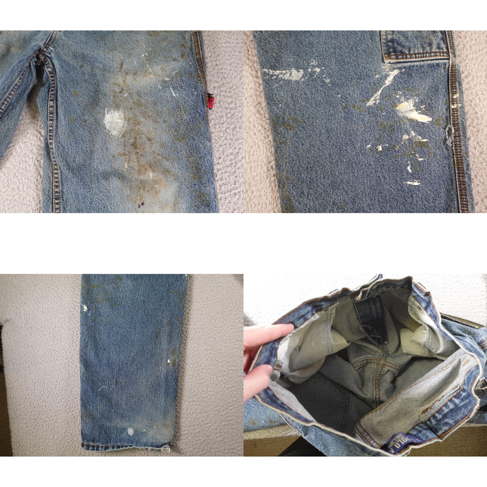 U.S. Polo Assn. VINTAGE US Polo Assn Jeans Mens 32x30 Blue Distressed Carpenter Skater Baggy Straight Pockets USA Flag 1890 Womens/Boys? Size US XS / EU 42 / 0 - 9 Thumbnail