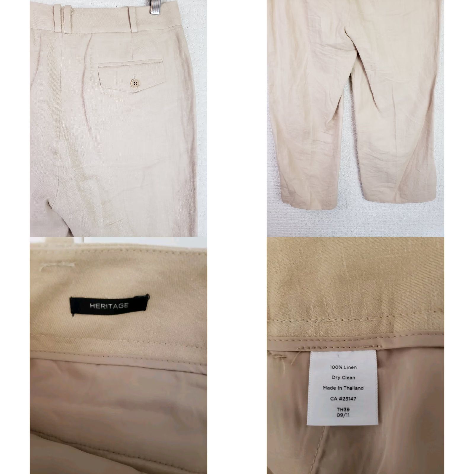 Talbots Talbots Heritage Pants Size 8 Linen Lightweight Khaki Beige Casual Preppy Womens Size 30" / US 8 / IT 44 - 8 Thumbnail