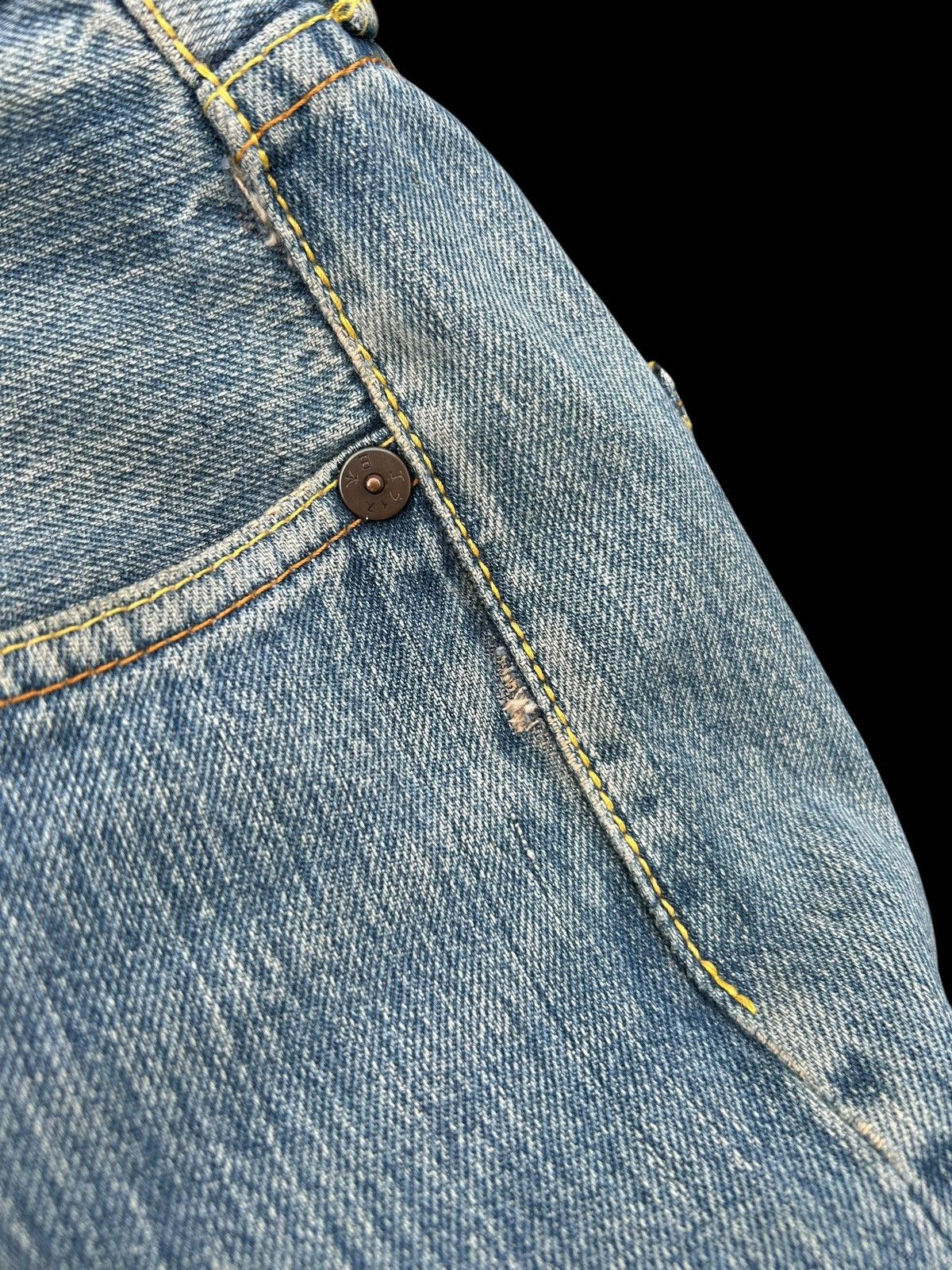Japanese Brand × Kapital × Vintage Evisu Selvedge Distressed Evisu Paris Denim Jeans Size US 30 / EU 46 - 22 Thumbnail