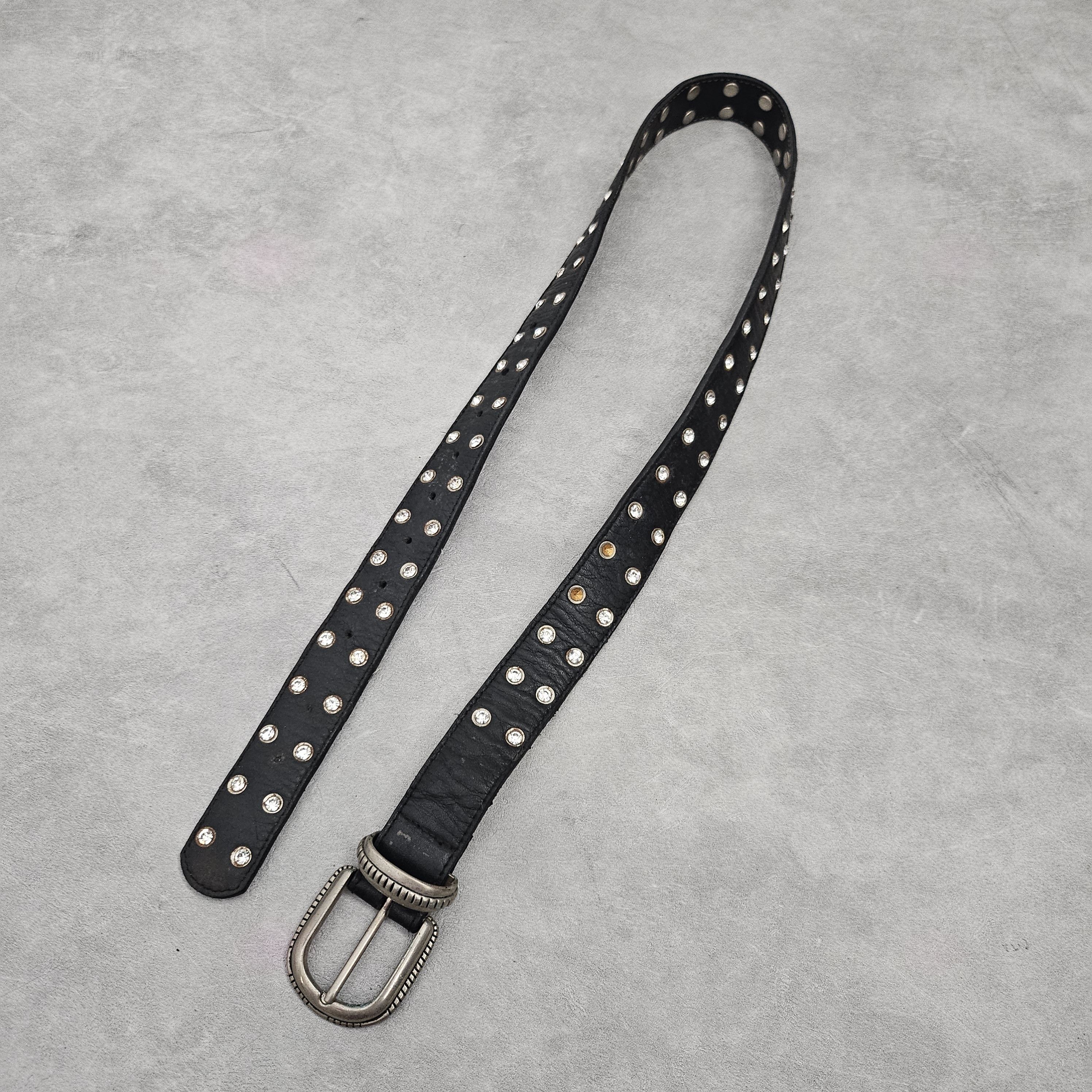 Japanese Brand Black crystal casual vintage mini belt Size ONE SIZE - 2 Thumbnail