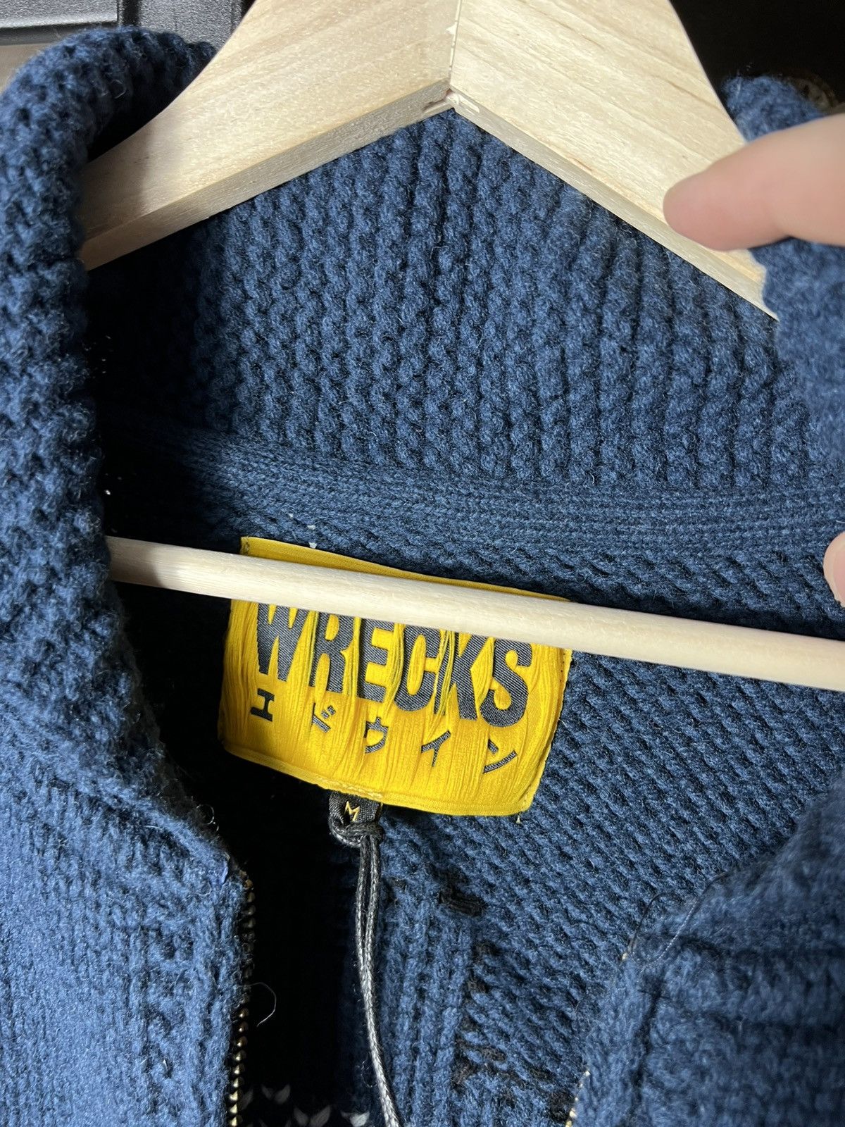 Edwin NWT Edwin x Klasse Wrecks Timer Cardigan Navy Size M Y2K Size US M / EU 48-50 / 2 - 15 Thumbnail