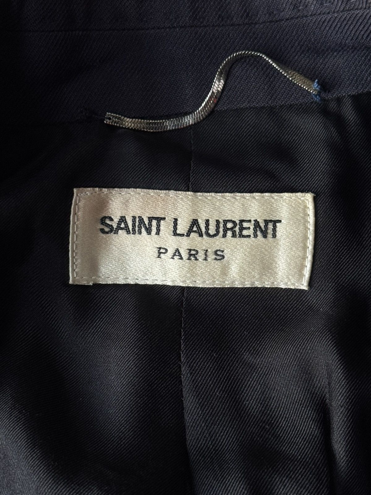 Saint Laurent Paris Saint Laurent Paris - Navy Blue Wool Blazer Size 46S - 11 Thumbnail
