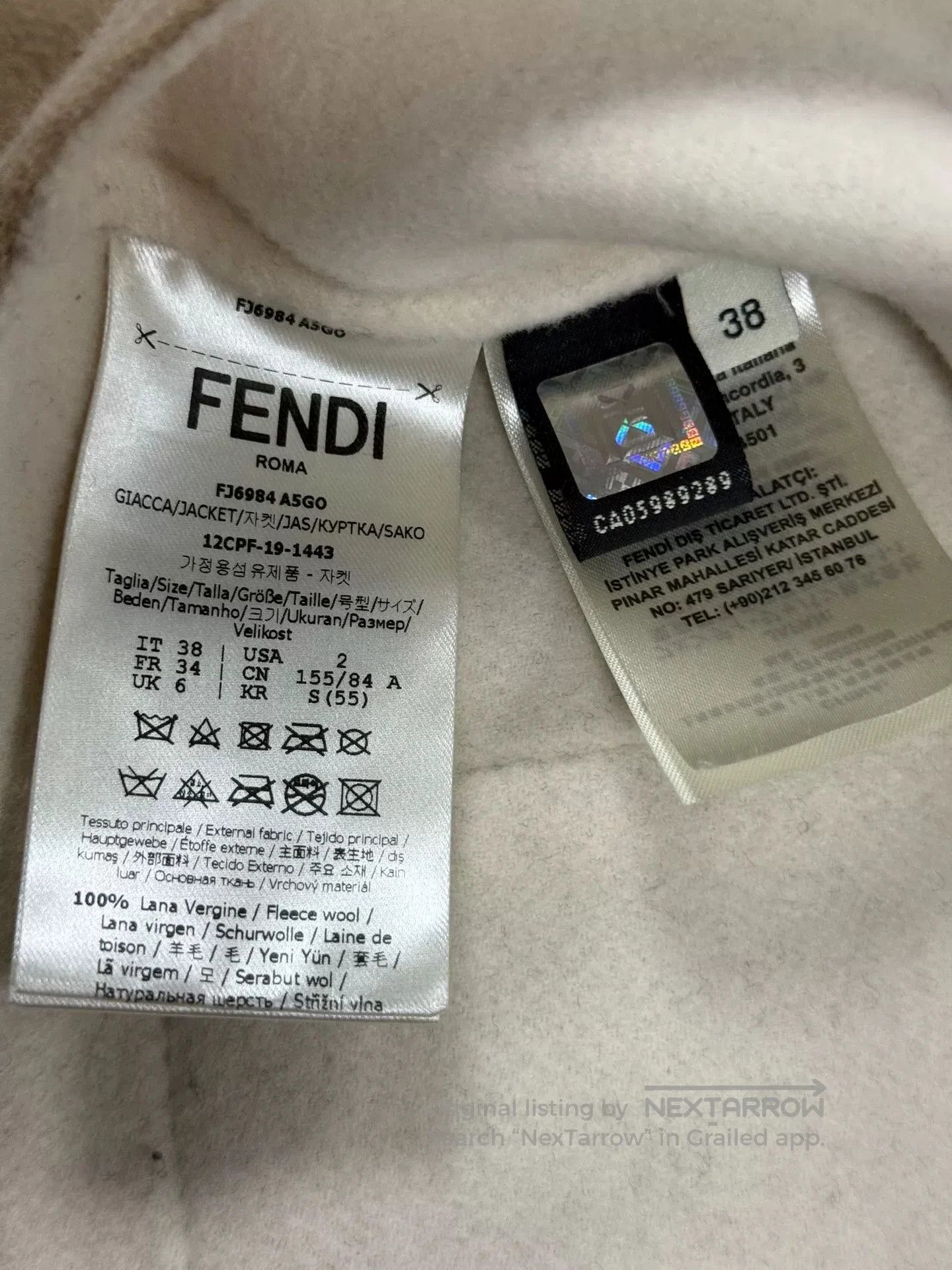 Fendi Fendi Beige Wool Coat with Pockets. Size US M / EU 48-50 / 2 - 4 Thumbnail