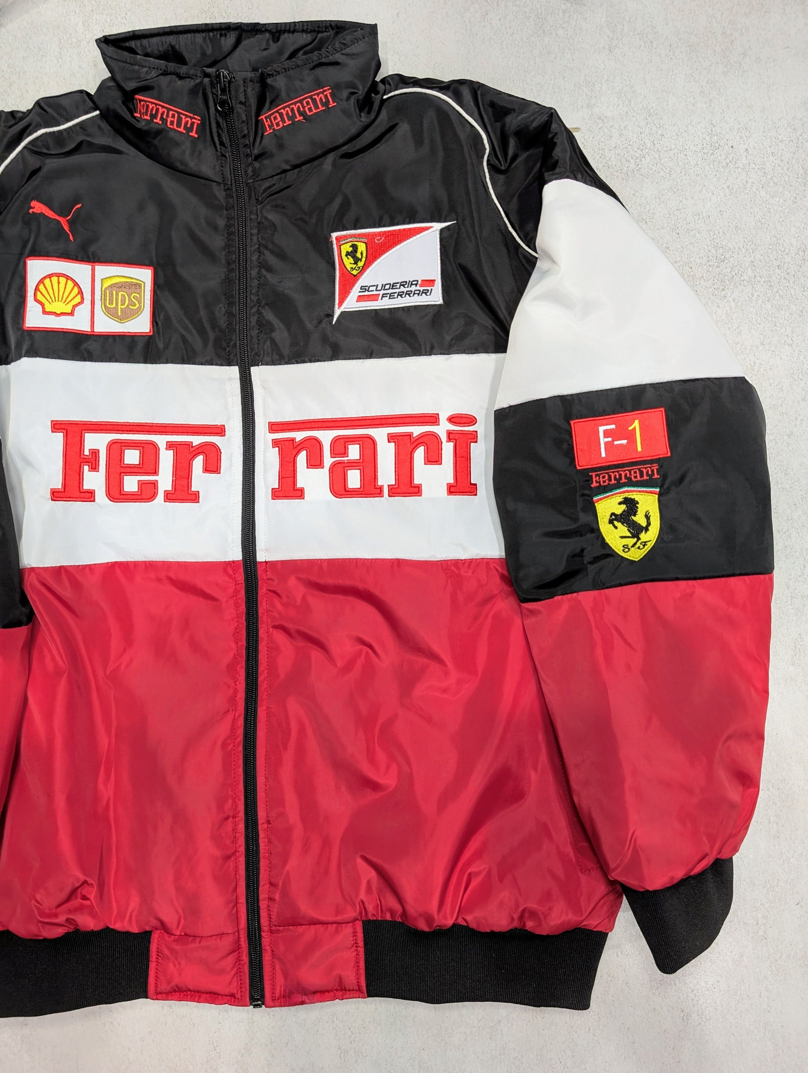 Vintage 🔥 Ferrari 🔥 F1 Racing Jacket Bomber Formula Schumacher Size US XL / EU 56 / 4 - 4 Thumbnail