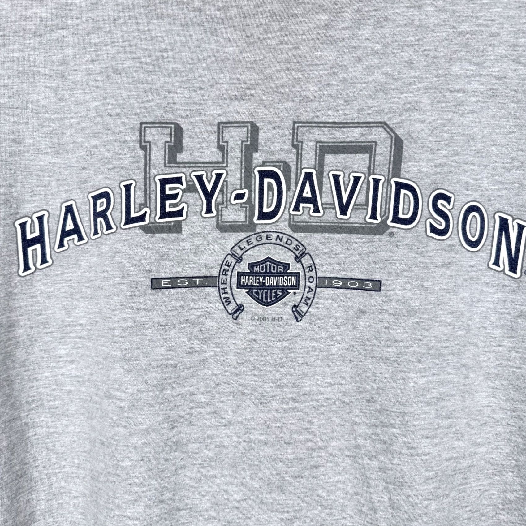 Harley Davidson Harley-Davidson T-Shirt Long Sleeve Gray Men's XL Pockets Texas Gr ay Size US XL / EU 56 / 4 - 3 Thumbnail