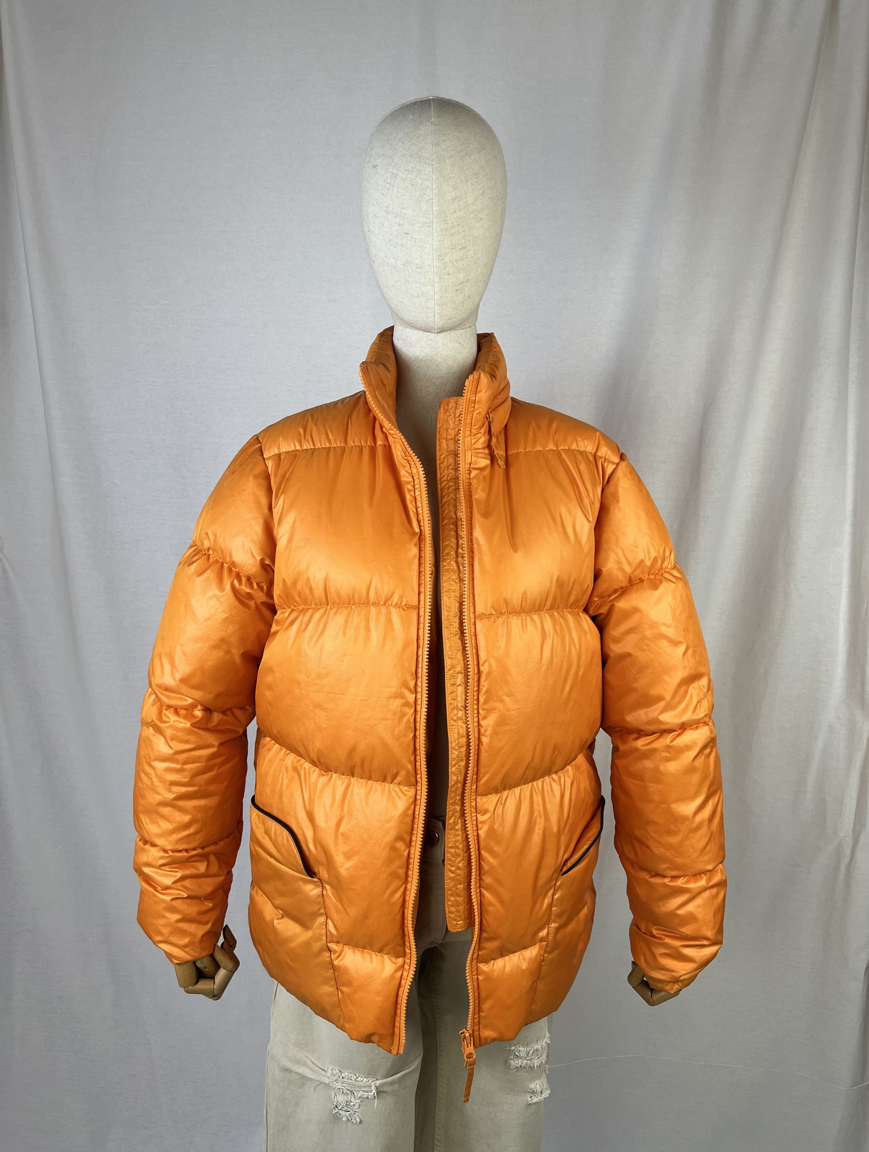 Y2K Nike Orange Puffer Jacket 365 Transit Pass