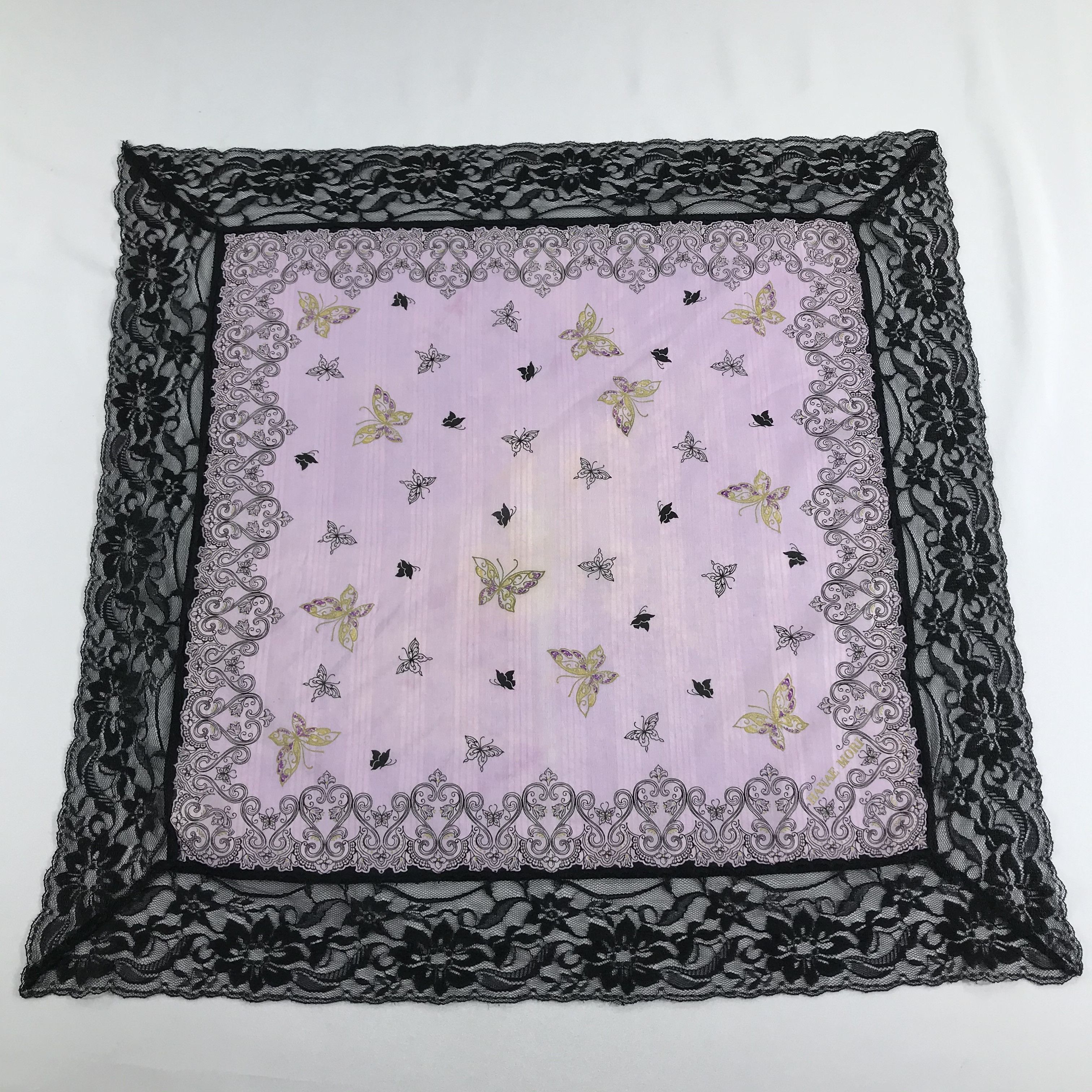 Hanae Mori Hanae Mori Laces Handkerchief Neckerchief Bandana H1042 Size ONE SIZE - 2 Thumbnail