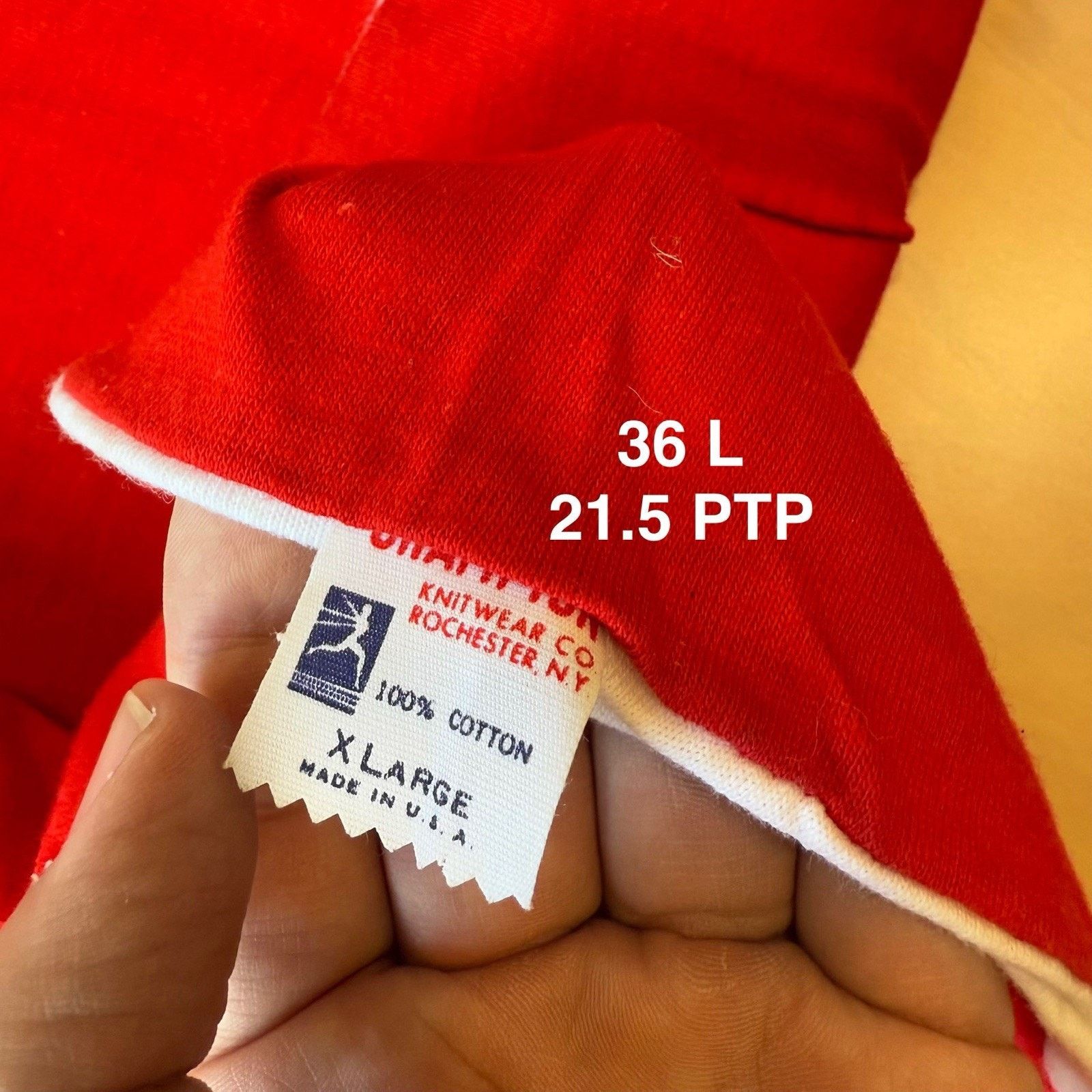 Champion Vintage Champion Running Man Double Face Tank XL Red White Size US XL / EU 56 / 4 - 5 Thumbnail