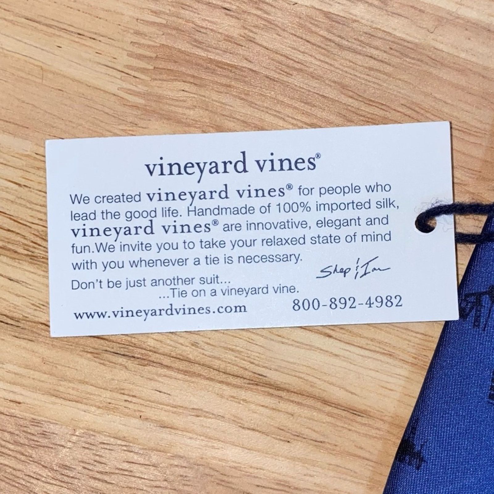 Vineyard Vines NWT Vineyard Vines Custom Collections Blue Silk Tie Size ONE SIZE - 5 Thumbnail