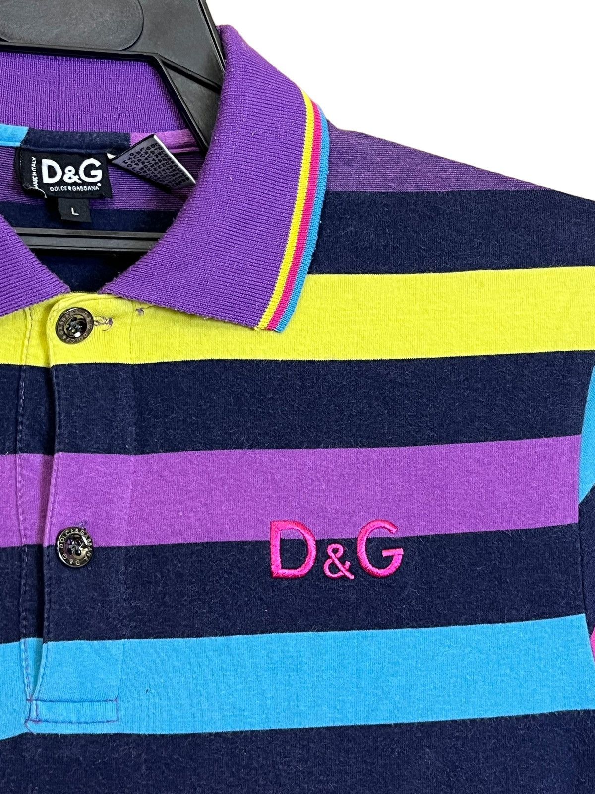 Dolce & Gabbana NICE🔥DOLCE & GABBANA STRIPED POLO SHIRT Size US XS / EU 42 / 0 - 4 Thumbnail