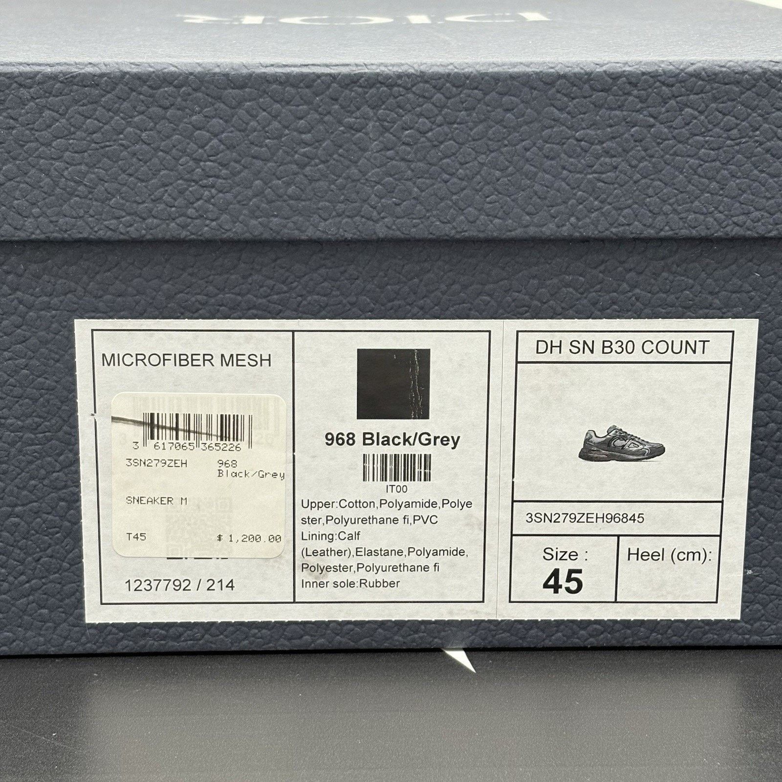 Dior Dior B30 Reflective Sneaker ' Black Gray ' | SUPER CLEAN! Size US 12 / EU 45 - 16 Thumbnail