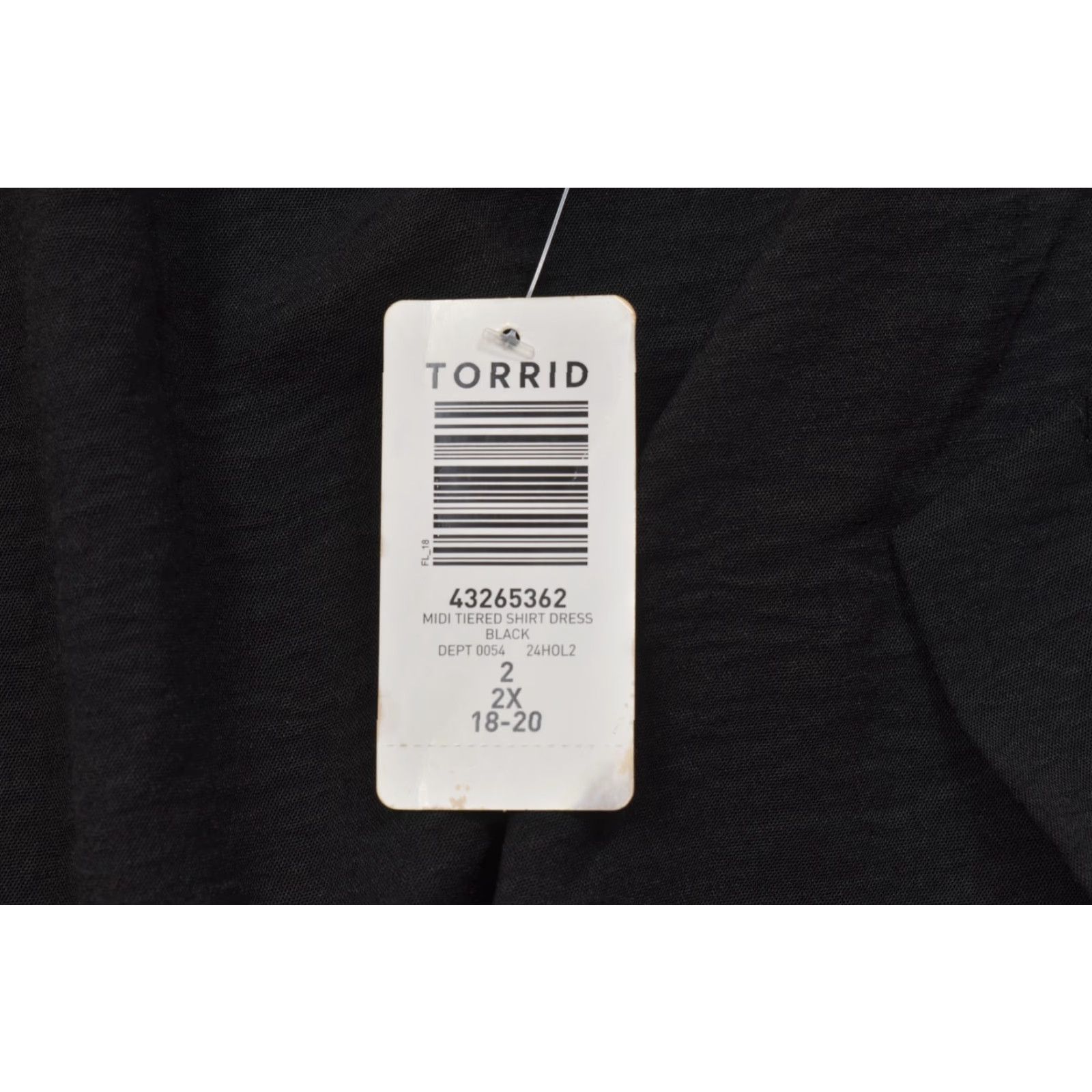 Torrid Torrid Shirt Dress Black 2X Plus Size Midi Short Sleeve V-Neck Pullover Casual Women Size XXL / US 16-18 / IT 52-54 - 6 Thumbnail