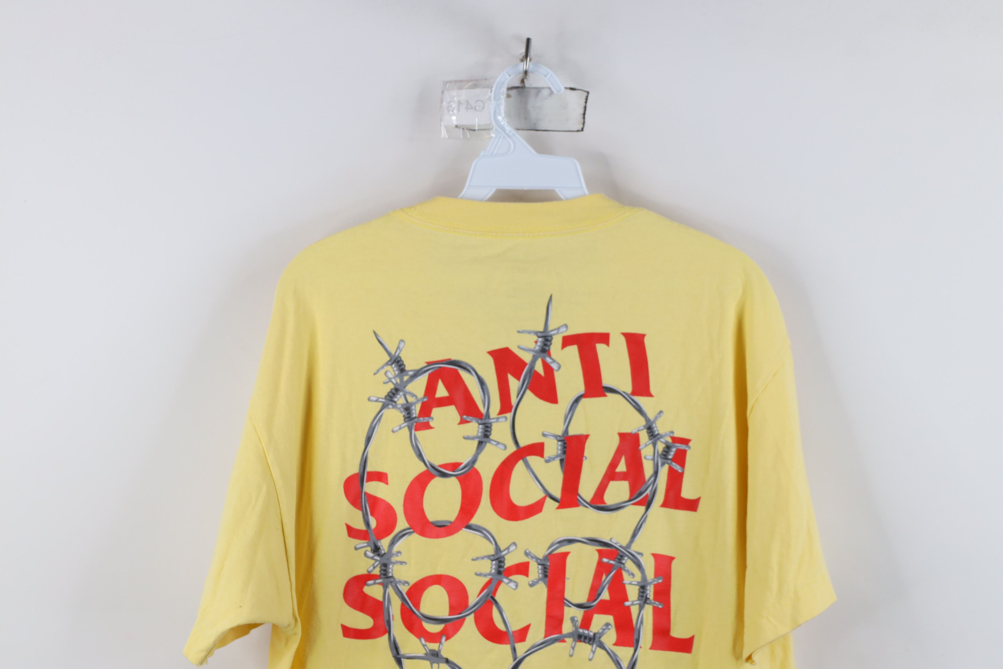 Anti Social Social Club Anti Social Social Club Barbed Wire T-Shirt Yellow USA Size US L / EU 52-54 / 3 - 11 Thumbnail