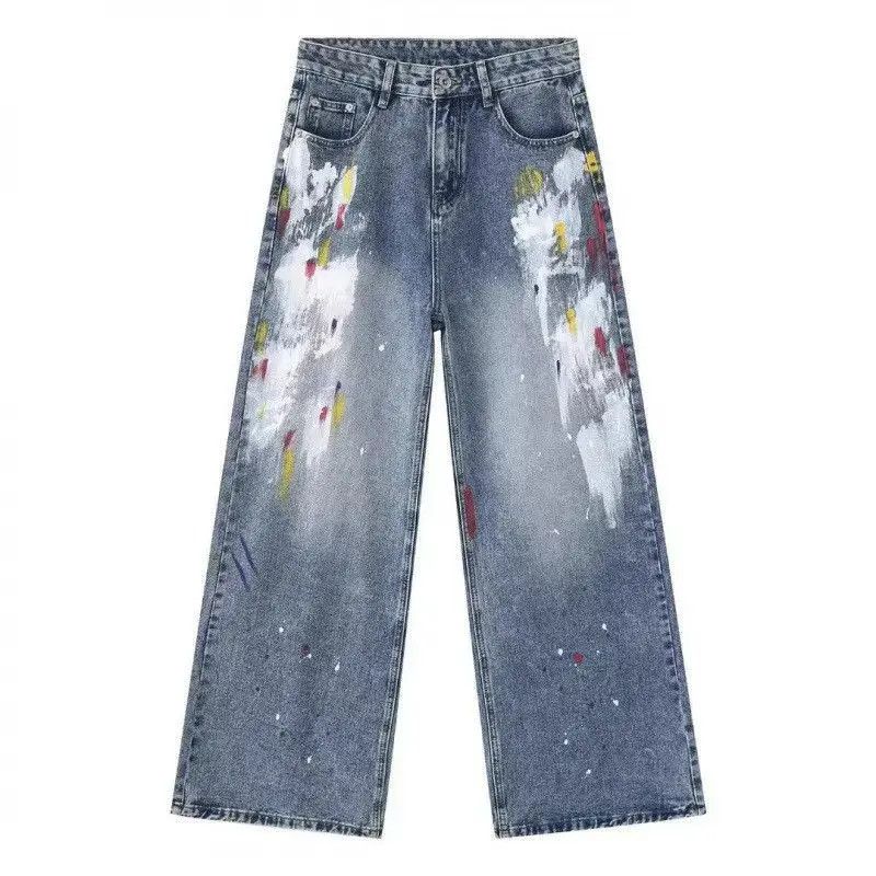 Japanese Brand Retro loose wide leg graffiti jeans Size US 32 / EU 48 - 5 Thumbnail
