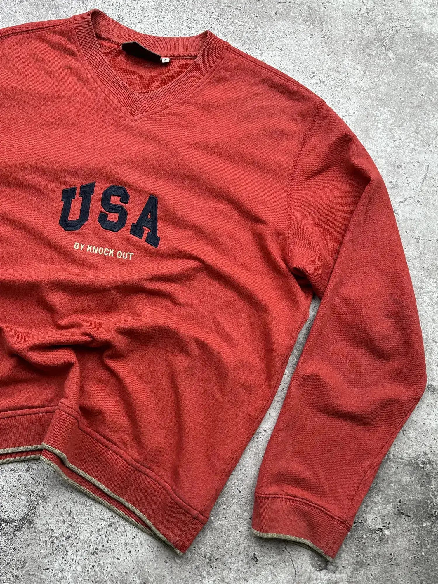 Vintage Vintage Thrashed "USA" Sweatshirt C556(V539) Size US XL / EU 56 / 4 - 3 Thumbnail