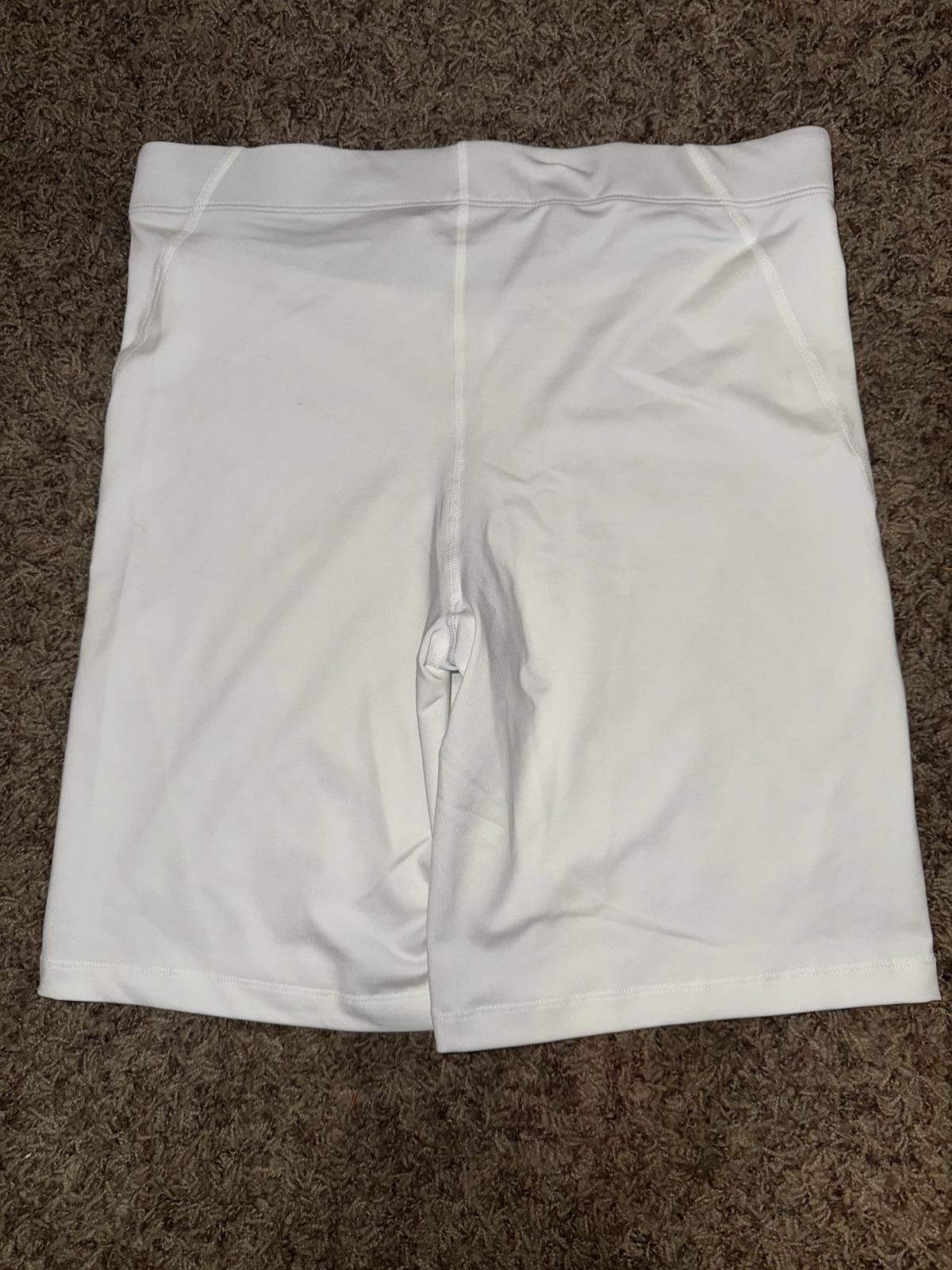 Nike Nike Pro Women’s WNBA Team Issued 8” Compression White Shorts Sample Size 28" / US 6 / IT 42 - 3 Thumbnail