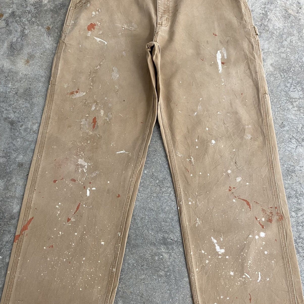 Carhartt Vintage Carhartt Faded Tan Splatter Painter Pants Size US 34 / EU 50 - 6 Thumbnail