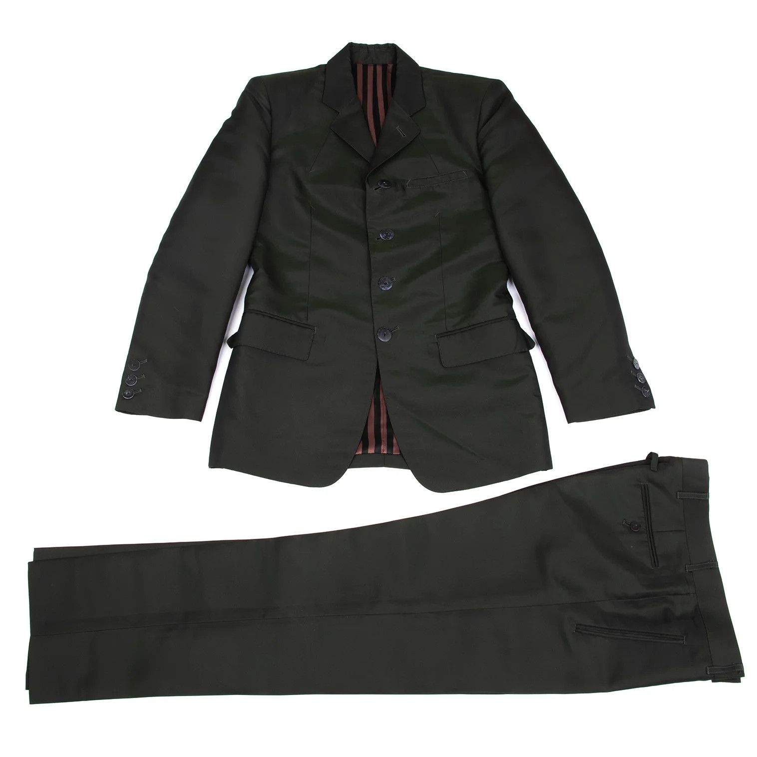 Jean Paul Gaultier Striped Lining Jacket in Deep Green Size 48 Size US M / EU 48-50 / 2 - 18 Thumbnail