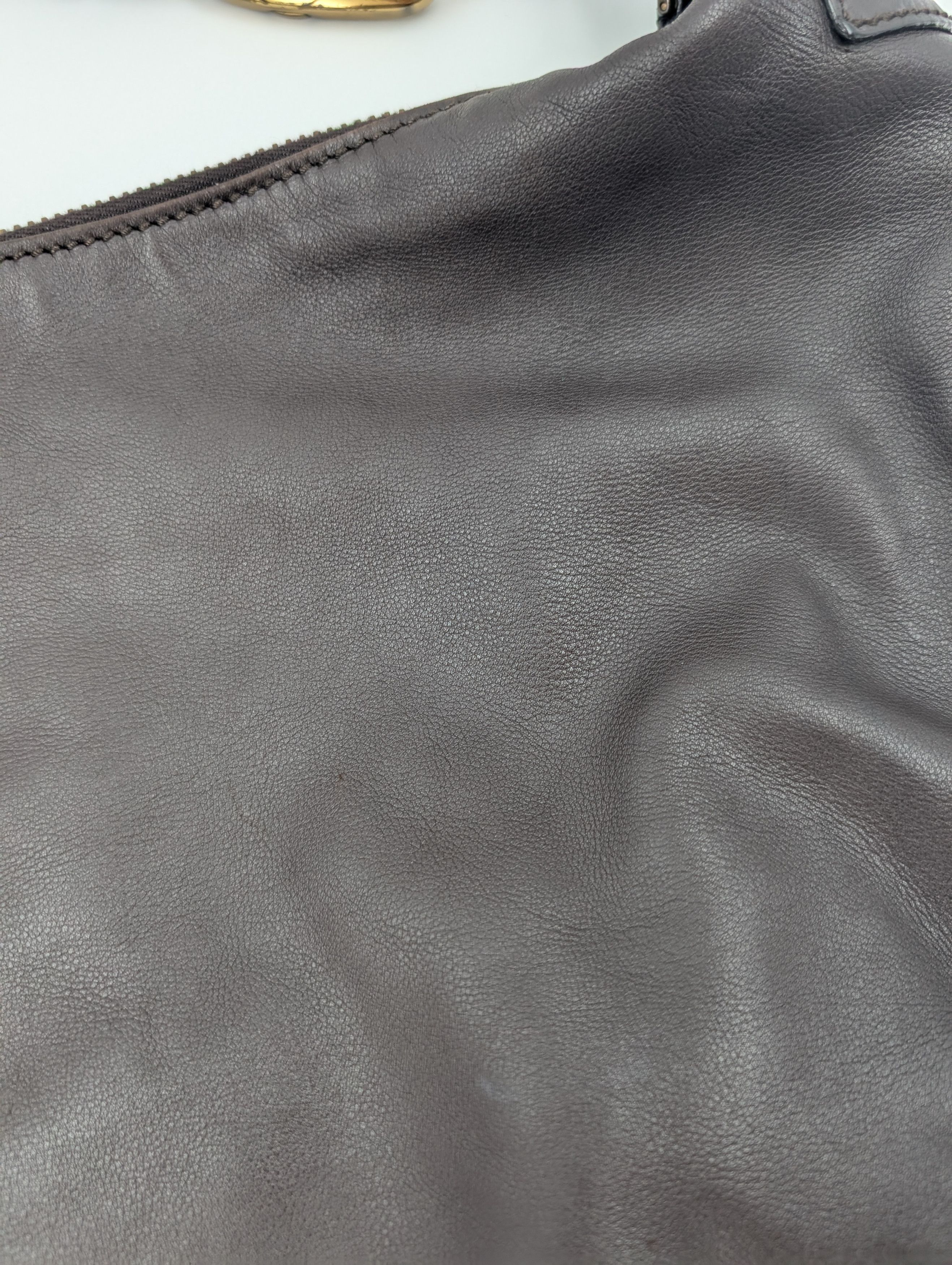 Gucci Gucci Brown Lambskin Moon Hobo Shoulder Bag Size ONE SIZE - 6 Thumbnail