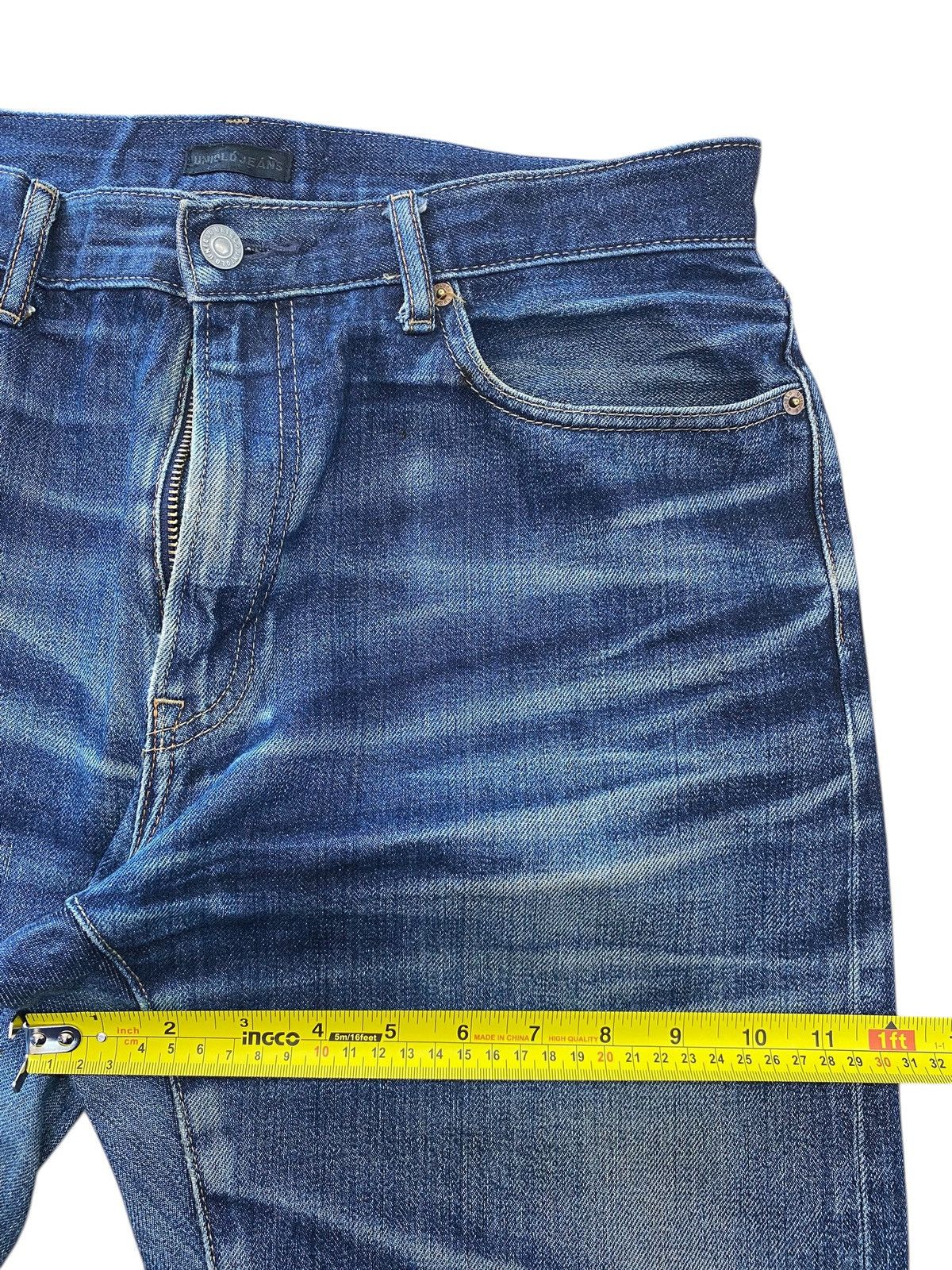 Uniqlo Uniqlo X Selvedge Faded Wash Straight Leg Jeans Size US 33 - 7 Thumbnail