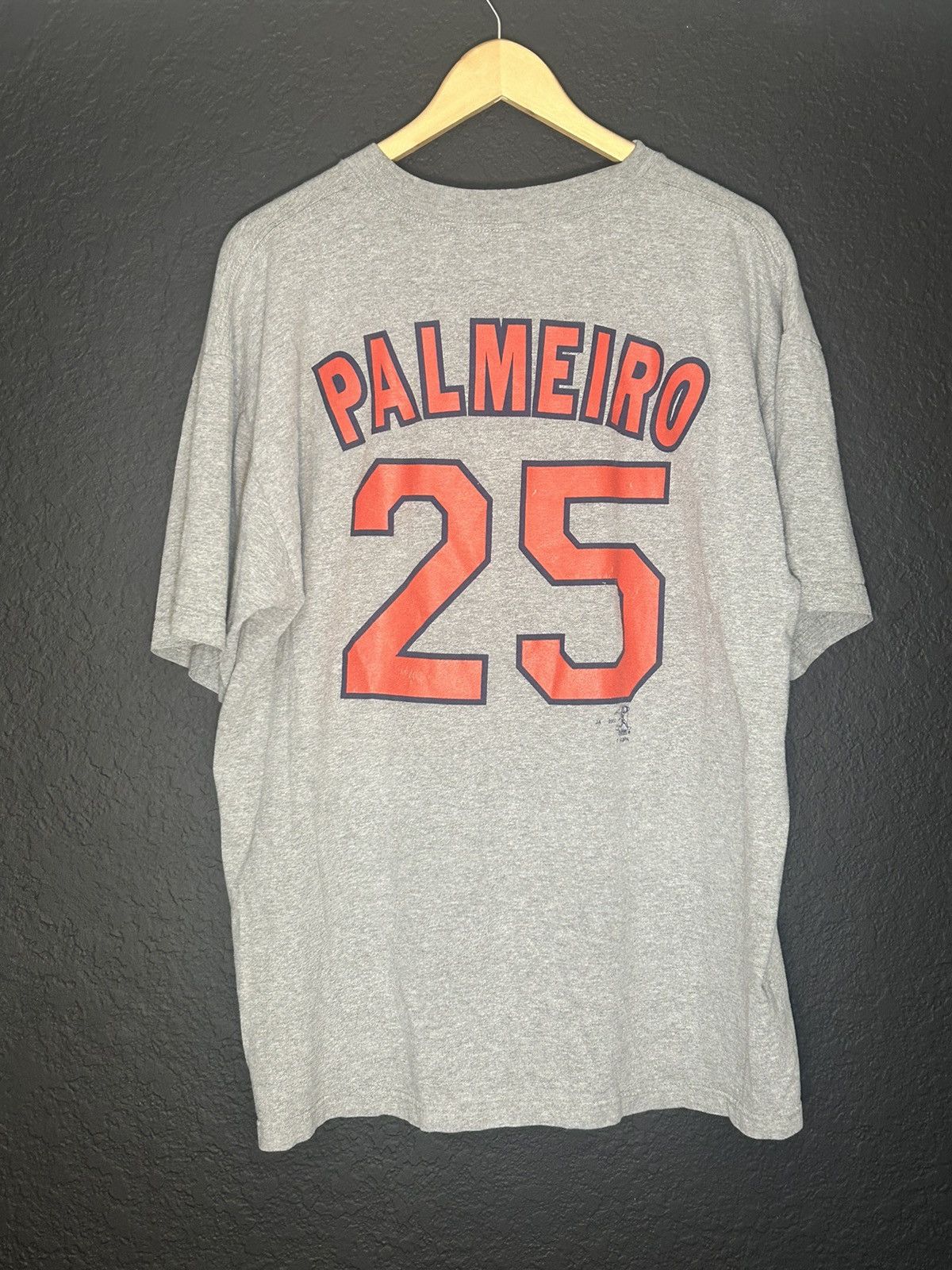 MLB × Vintage Y2K Texas Rangers Rafael Palmeiro T Shirt Size US XL / EU 56 / 4 - 7 Thumbnail