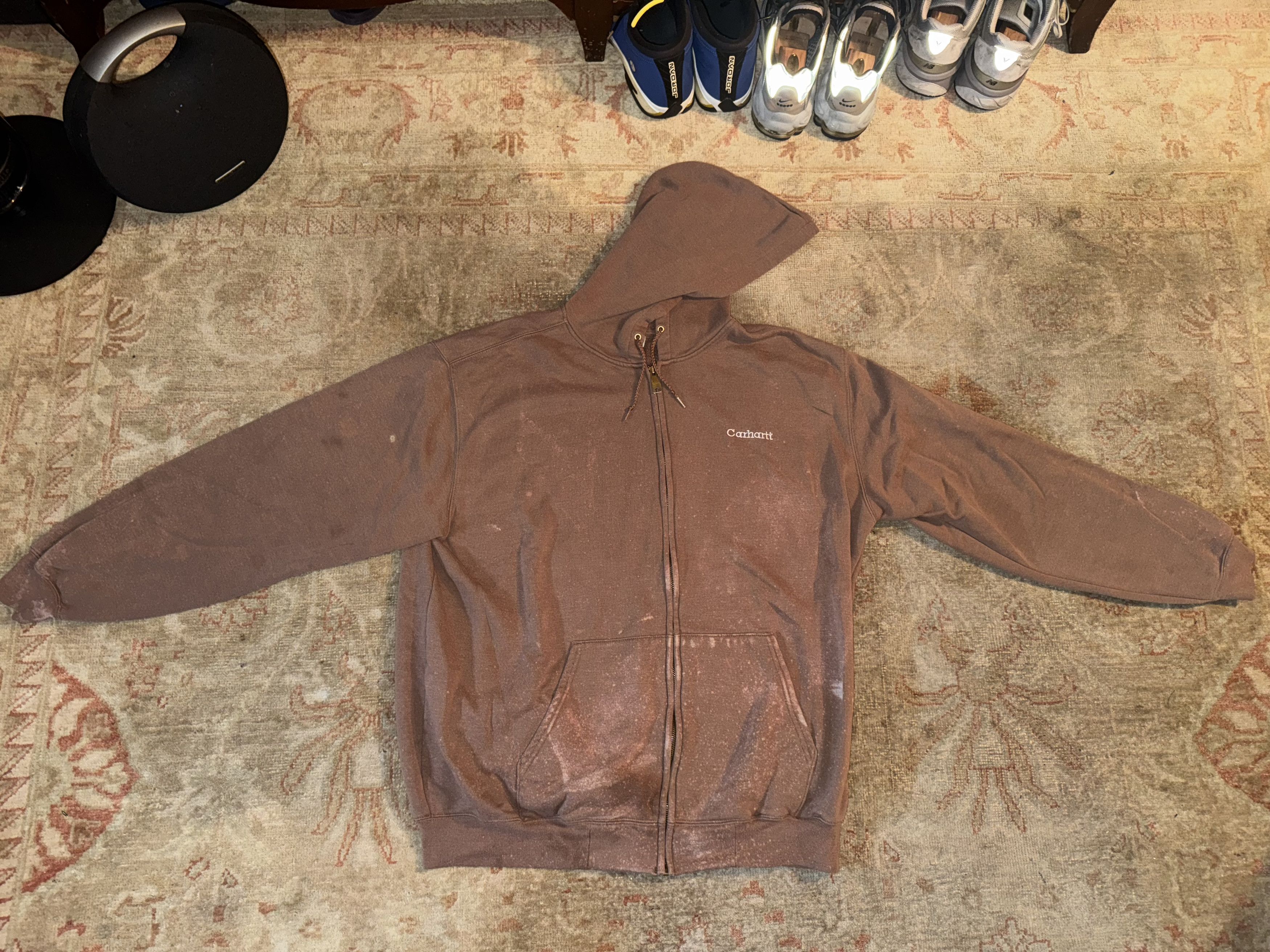 Carhartt Vintage Brown Carhartt Zip-Up Hoodie. Size US XL / EU 56 / 4 - 9 Thumbnail