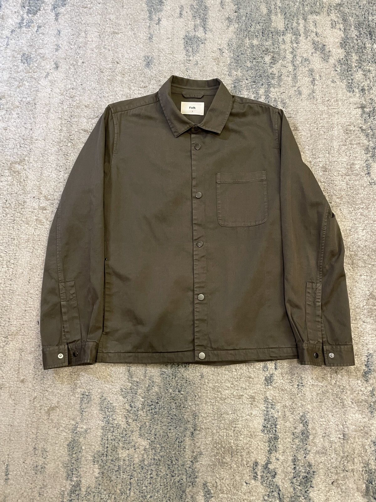 Folk Folk Cotton Twill Olive Jacket Size US M / EU 48-50 / 2 - 1 Thumbnail