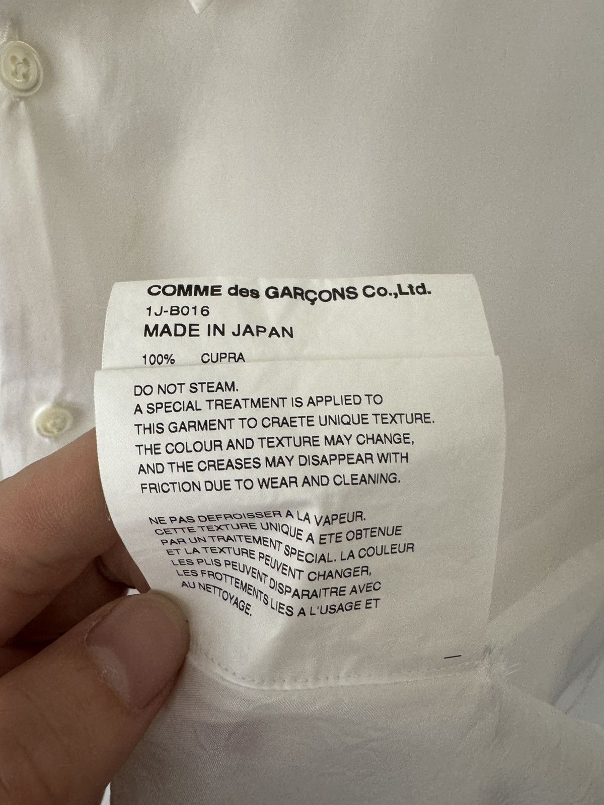 Comme des Garcons Black Asymmetrical Shear Button-Up Size US M / EU 48-50 / 2 - 5 Thumbnail