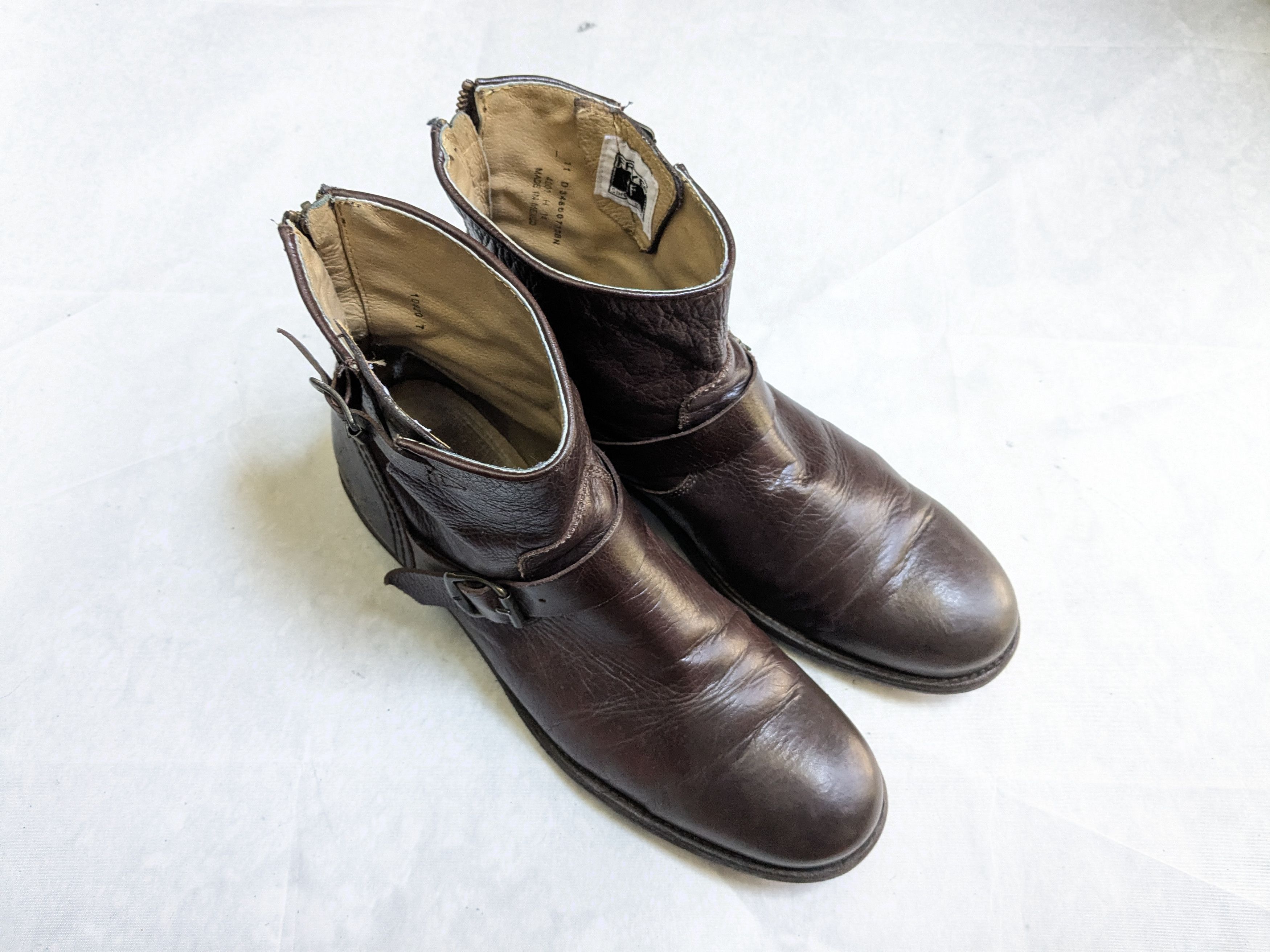 Frye Frye Engineer Brown Leather 11 D Leather Buckle Size US 11 / EU 44 - 4 Thumbnail