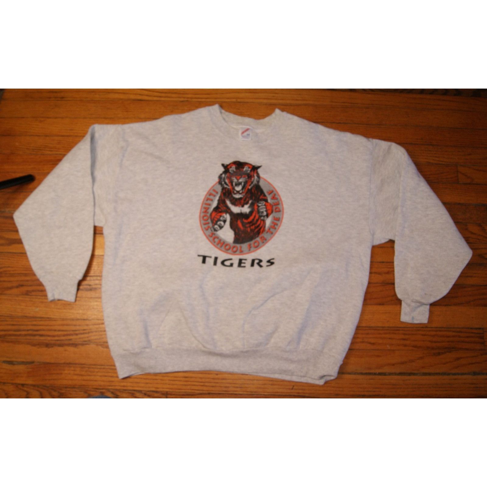 Jerzees VTG 90 ILLINOIS SCHOOL FOR THE DEAF Tigers 2X Sweatshirt USA Size US XXL / EU 58 / 5 - 2 Thumbnail