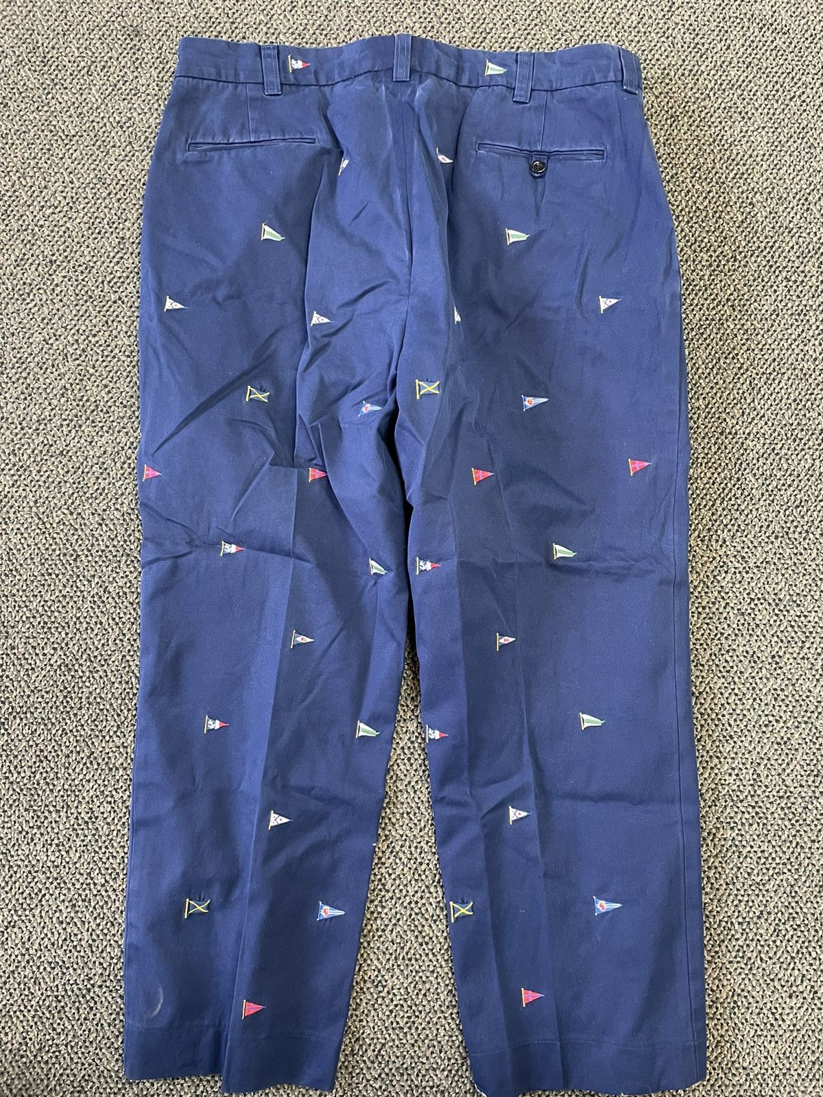 Polo Ralph Lauren × Vintage All Over Embroidered Nautical Flags Flat Front Chino Pant Size US 38 / EU 54 - 6 Thumbnail