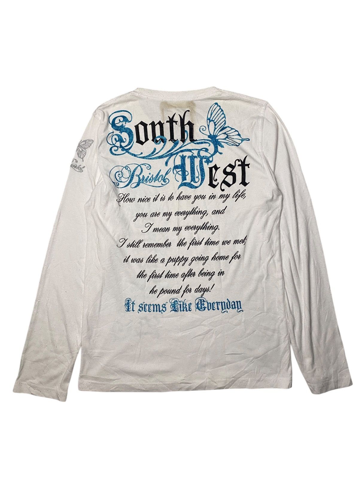 Hysteric Glamour 2000's Night Rider Butterfly Poem Longsleeve Size US M / EU 48-50 / 2 - 12 Thumbnail