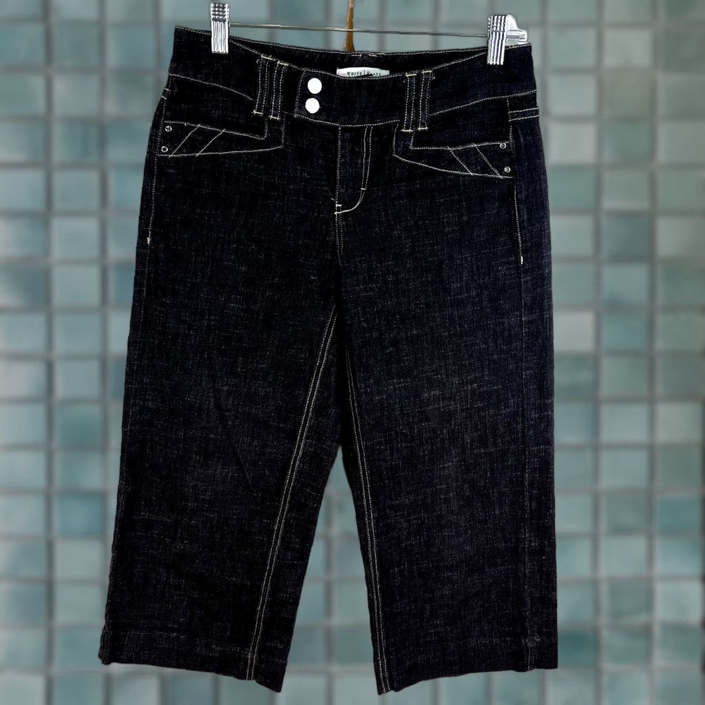 White House Black Market White House Black Market Black Denim Crop Jeans Womens Size 2 30X21.5 Low Rise Regular Fit Size 26" / US 2 / IT 38 - 1 Thumbnail