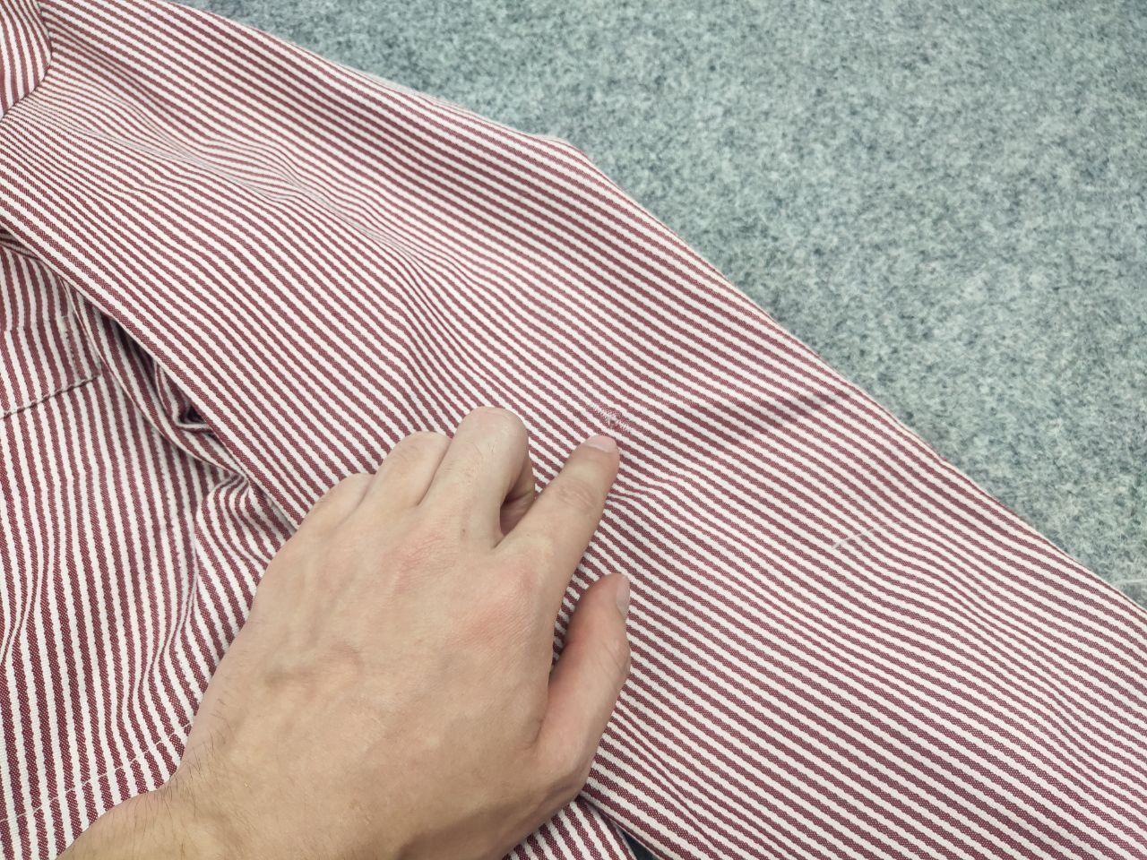 Vintage Vintage 70's Febvay Thin red stripe French Work Jacket Size US L / EU 52-54 / 3 - 13 Thumbnail