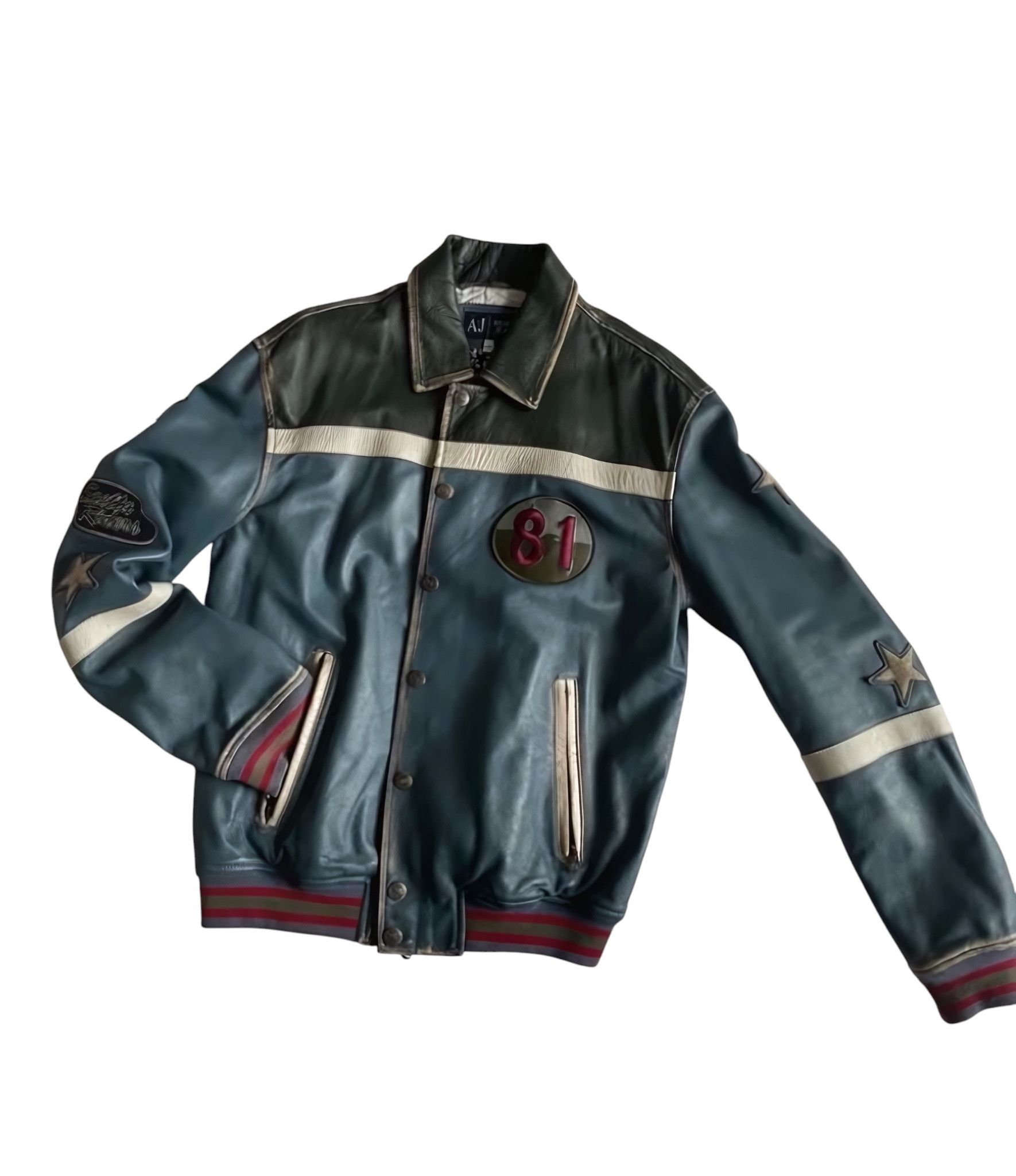 Giorgio Armani ARCHIVE BULL LEATHER JACKET Size US L / EU 52-54 / 3 - 2 Thumbnail