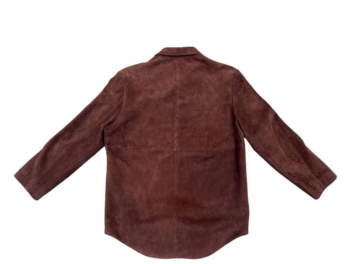 Leather Vintage FIGARO Paris Brown Sheepskin Suede Leather Shirt Size US M / EU 48-50 / 2 - 13 Thumbnail