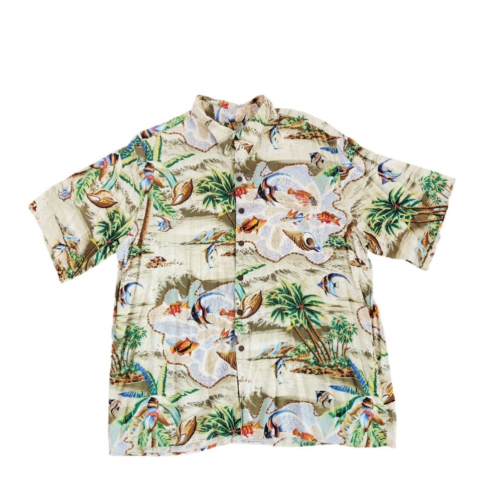 Reyn Spooner Shirt All Over Print Fish Hawaiian Tropical