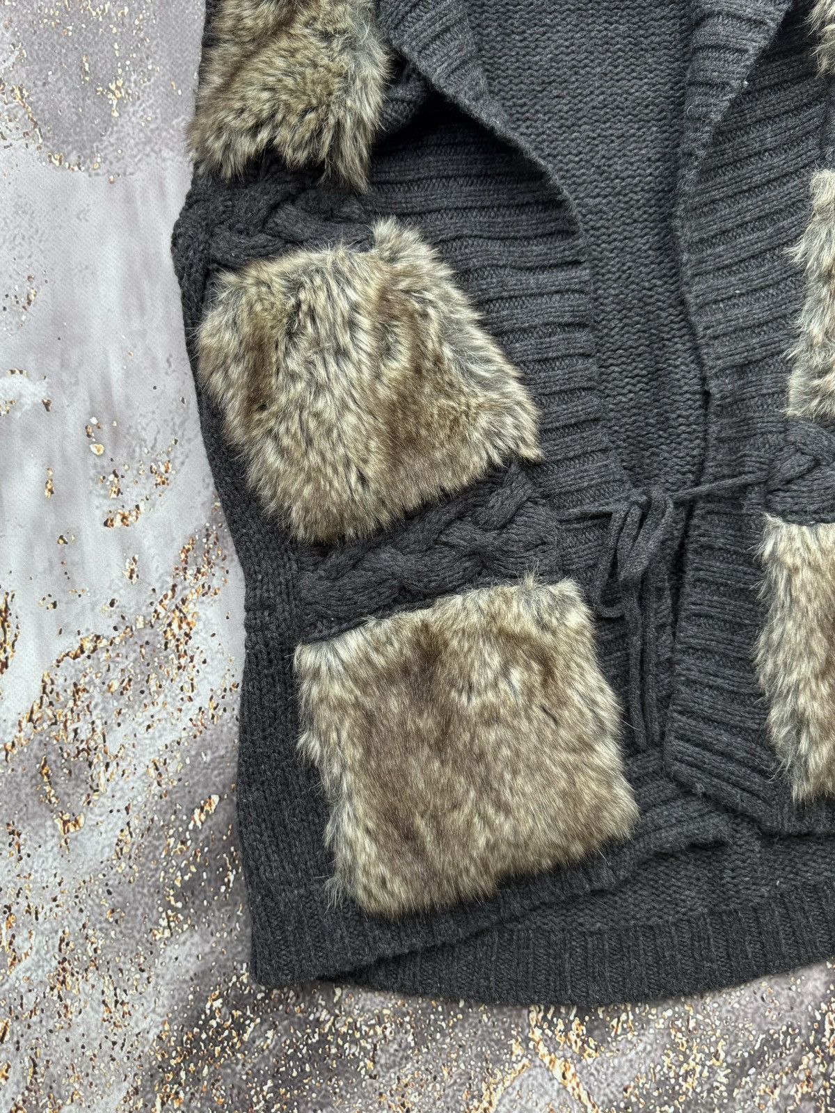 Vintage Vintage Knit Wool Fur Vest Size S / US 4 / IT 40 - 2 Thumbnail